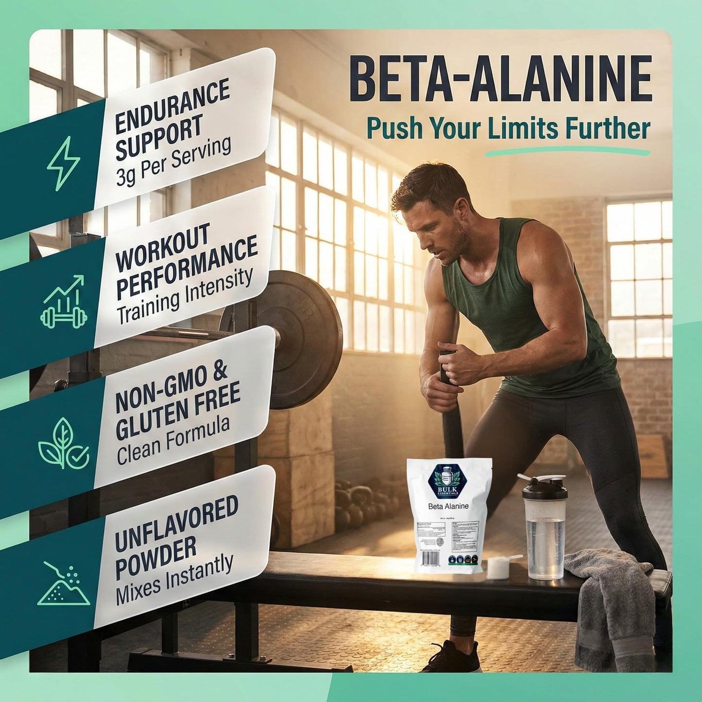 Bulk Essentials Beta Alanine Powder 17.63 oz