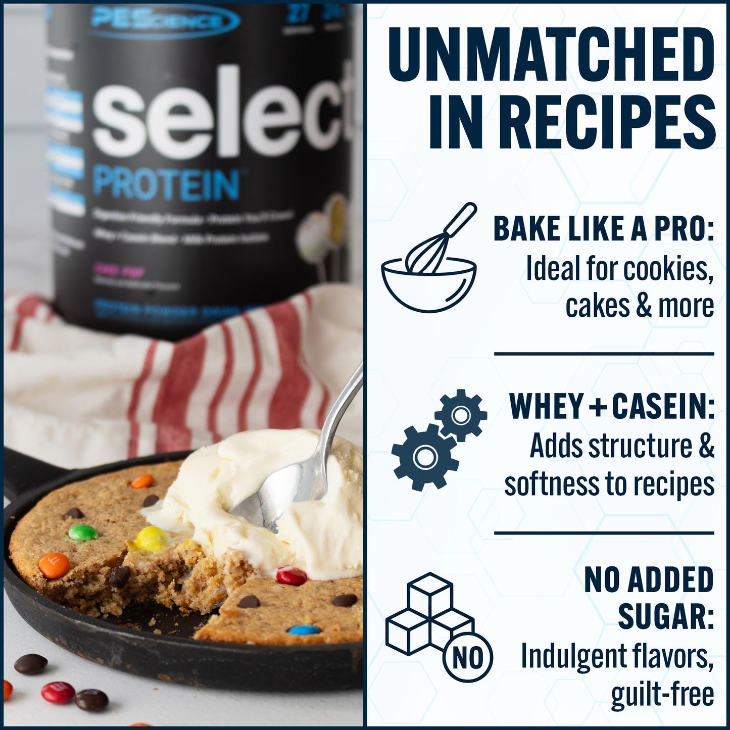PEScience Select Whey & Casein Protein Powder, Cake Pop, 5 Servings