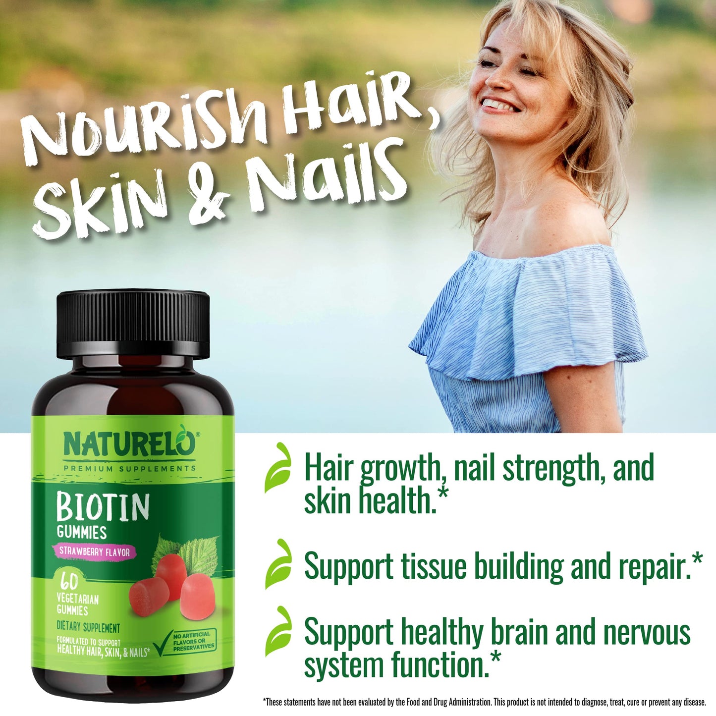 NATURELO Biotin 60 Gummies