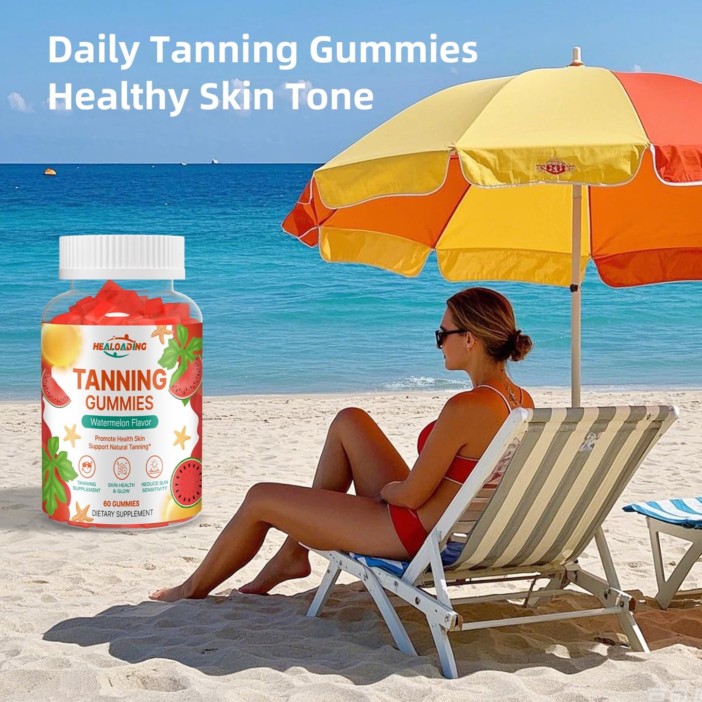 HEALOADING Tanning Gummies 60 Count