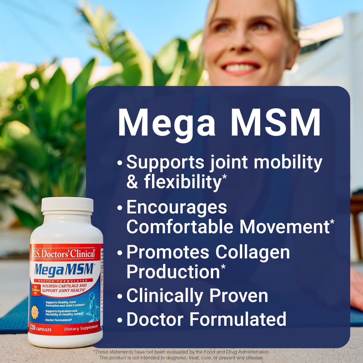 U.S. Doctors' Clinical Mega MSM 120 Capsules