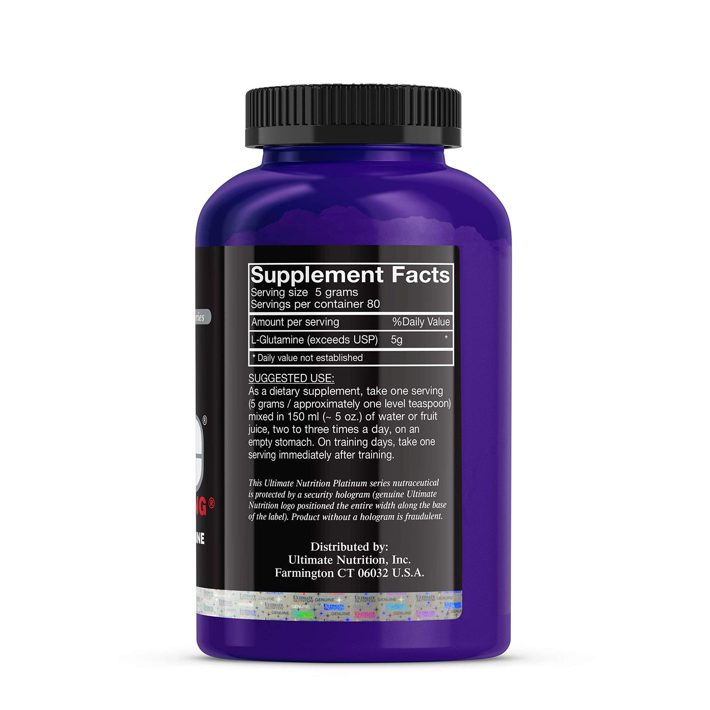 Ultimate Nutrition Glutapure 5000mg Biovolumizing L-Glutamine Capsule, 80 Capsules