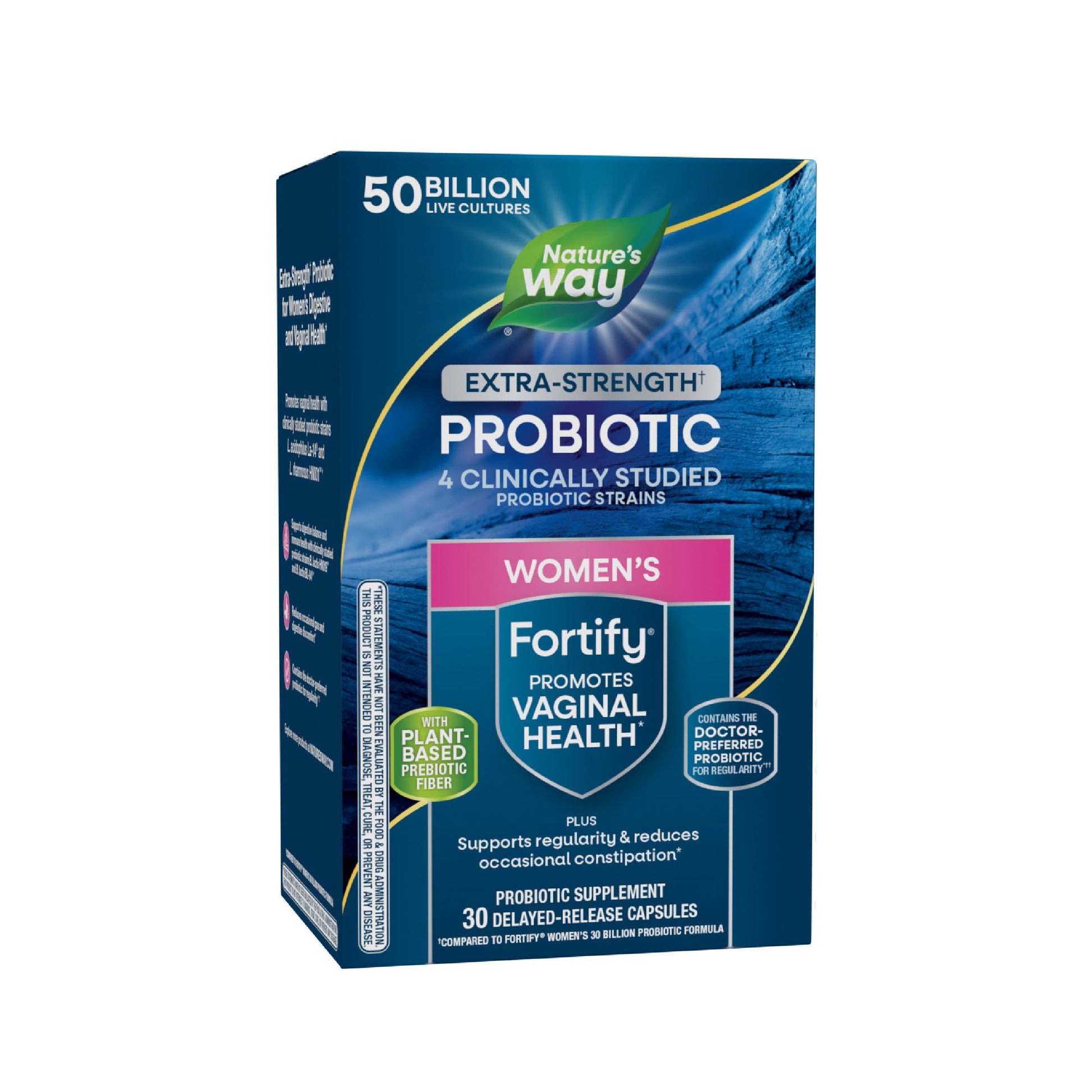 Nature's Way Women's Fortify Extra Strength Pre+Probiotic Capsule, 30 Count