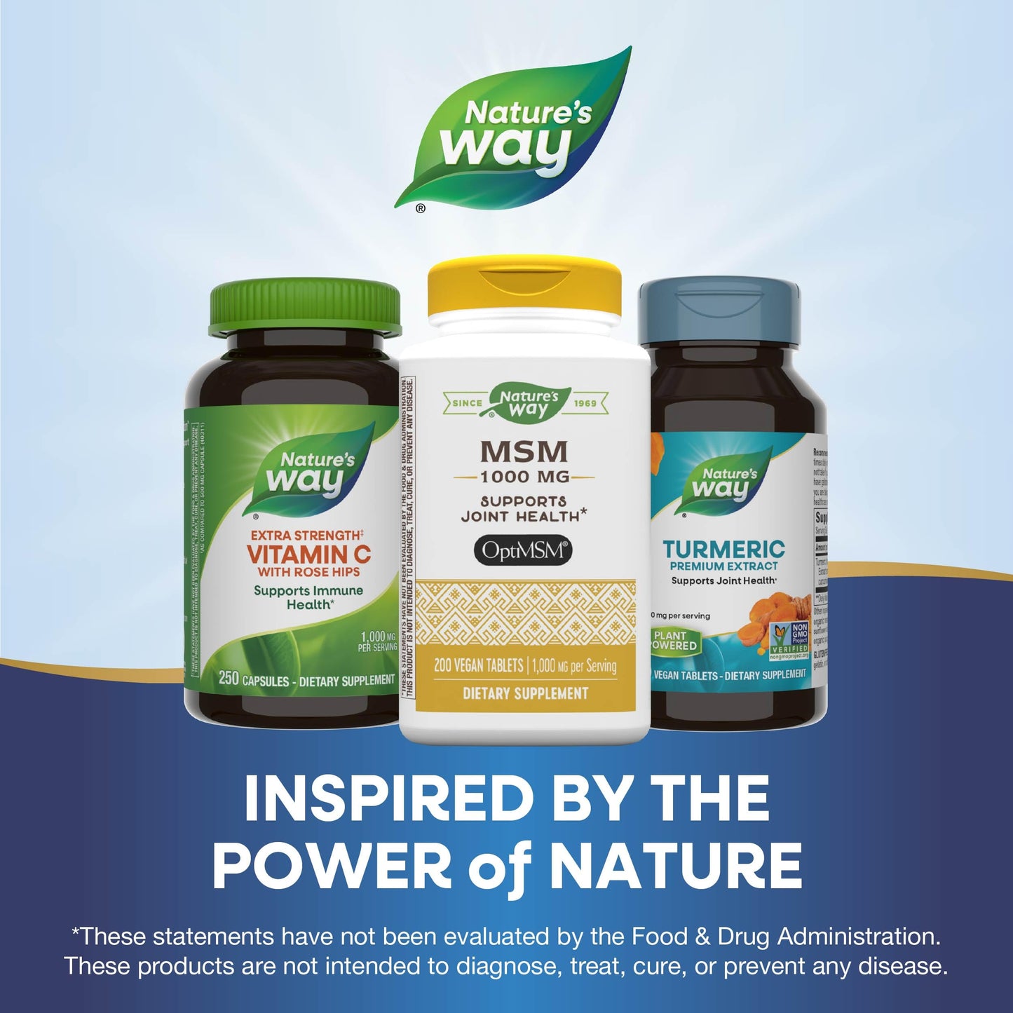 Nature's Way MSM 1000 mg Joint Health Supplement Tablet 200 Tablets