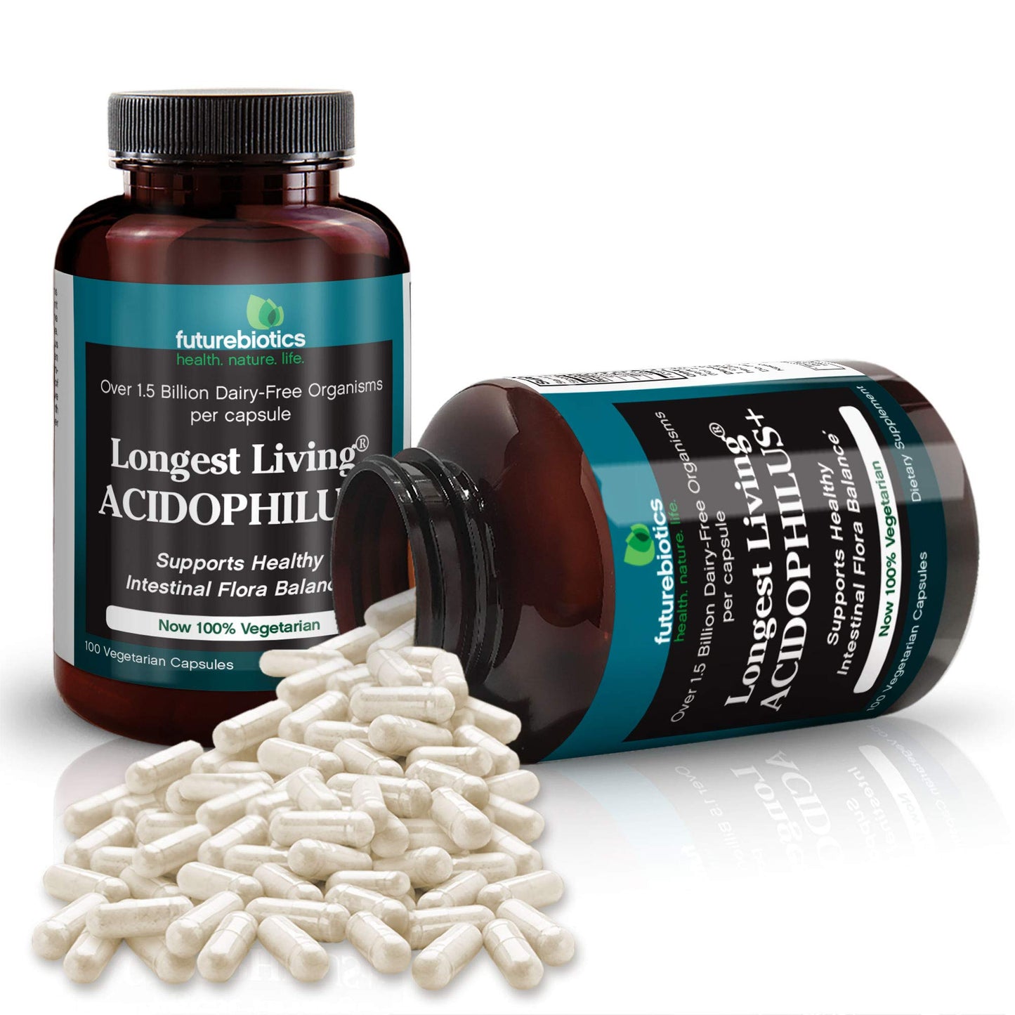 Futurebiotics Longest Living Acidophilus+ 100 Capsules