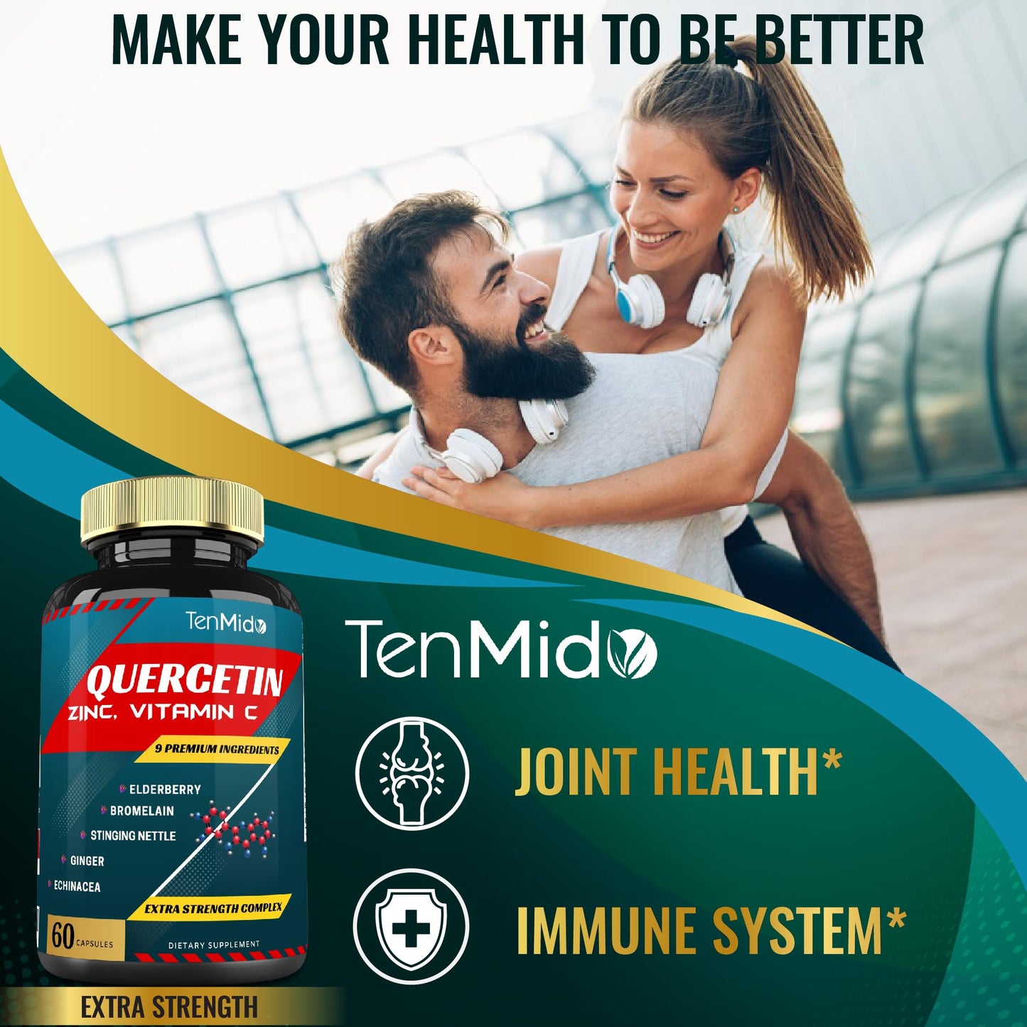 Tenmido Quercetin Extract Capsules, 60 Capsules