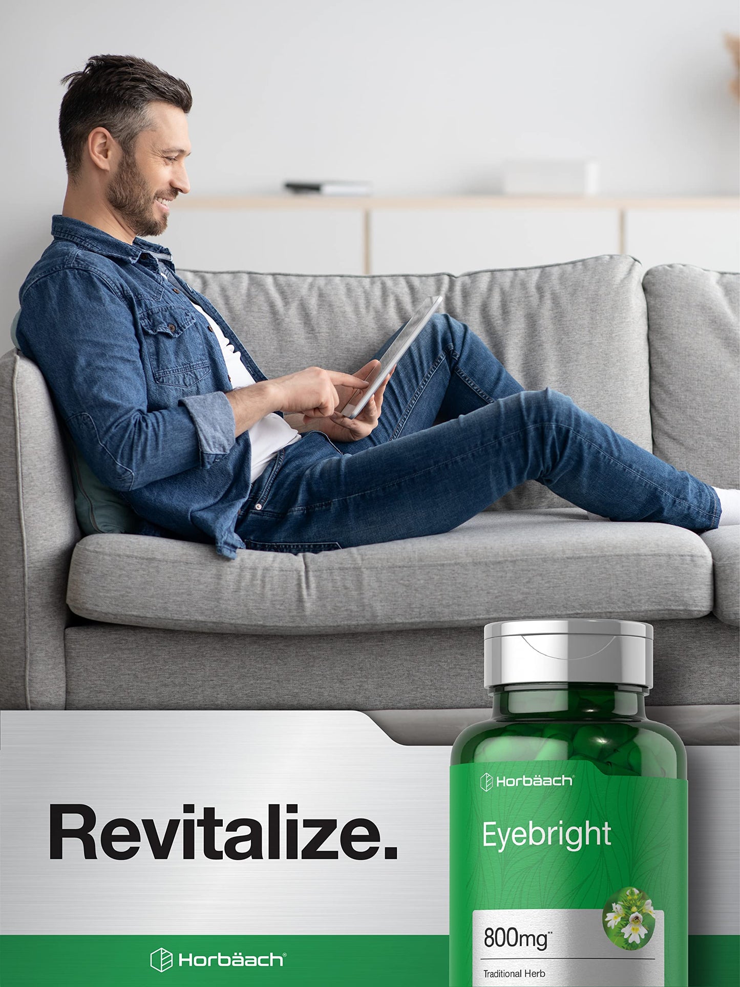 Horbäach Eyebright Herbal Supplement Capsules 180