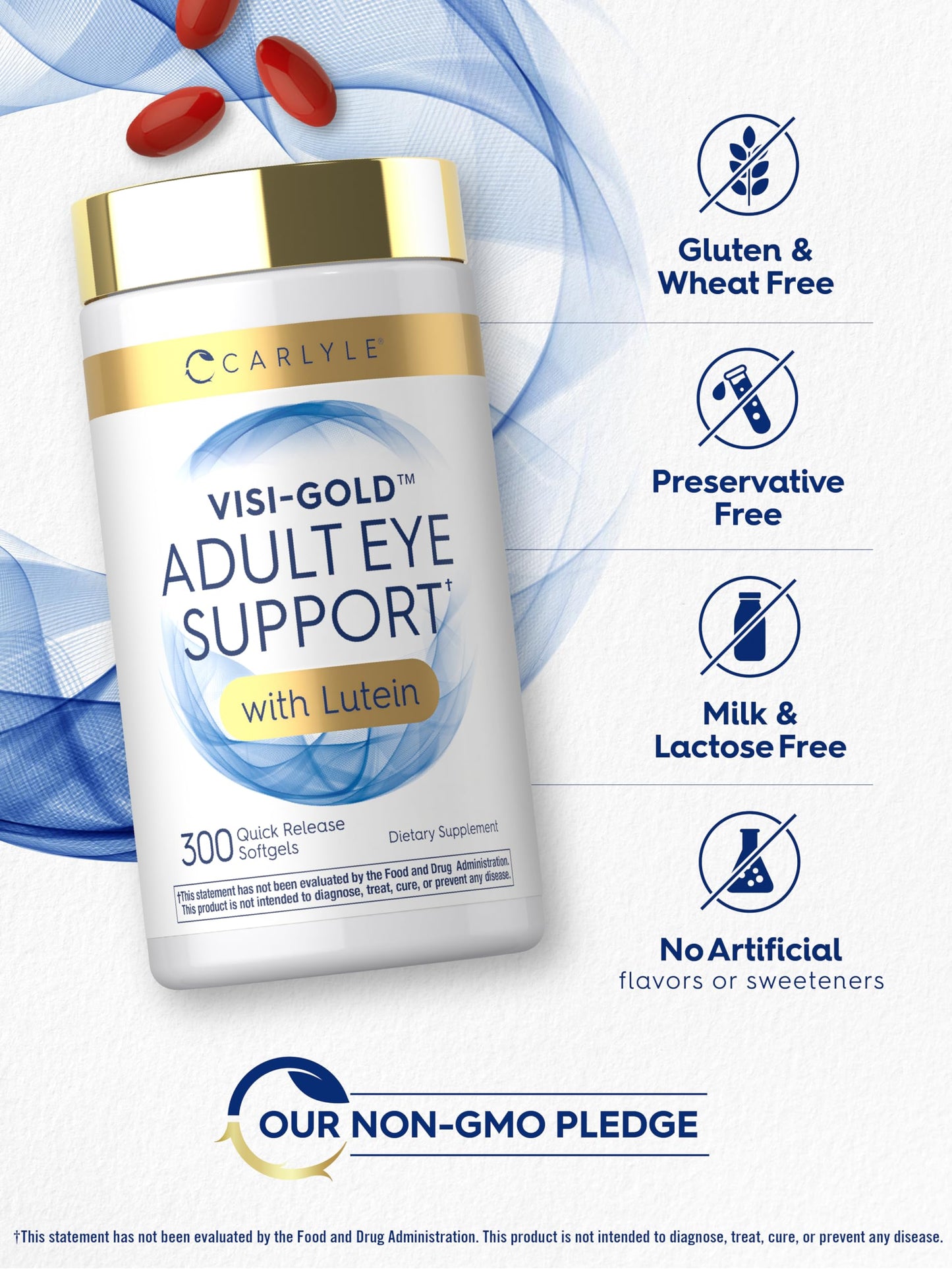 Carlyle Adult Eye Support with Lutein and Zeaxanthin Softgels 300