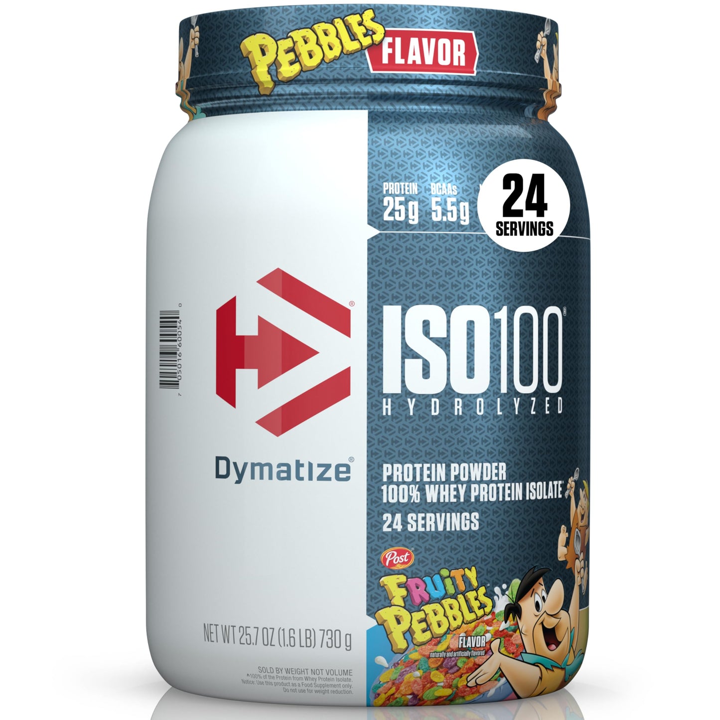 Dymatize ISO100 Whey Protein Isolate Powder, Fruity Pebbles, 1.61 lb