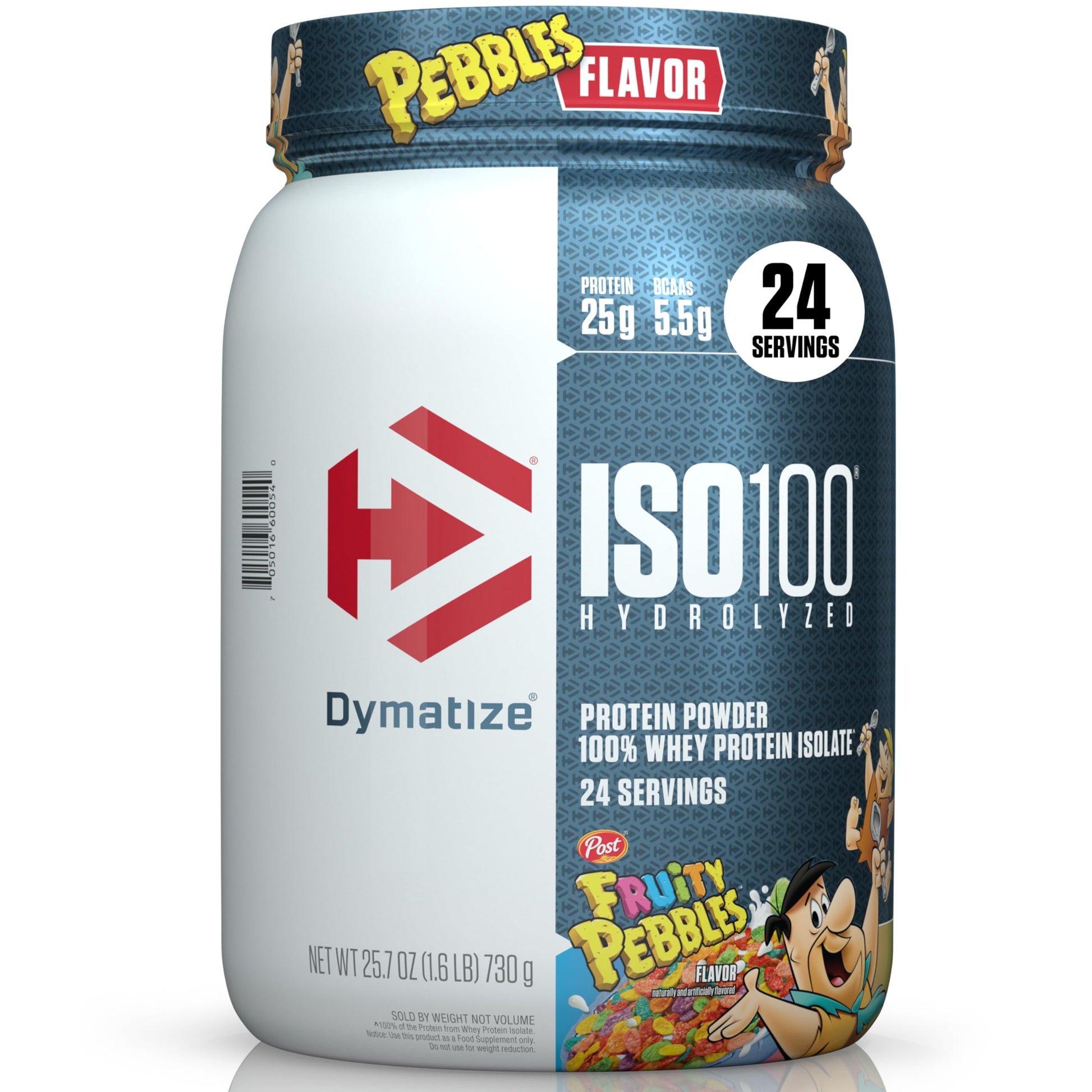 Dymatize ISO100 Whey Protein Isolate Powder, Fruity Pebbles, 1.61 lb