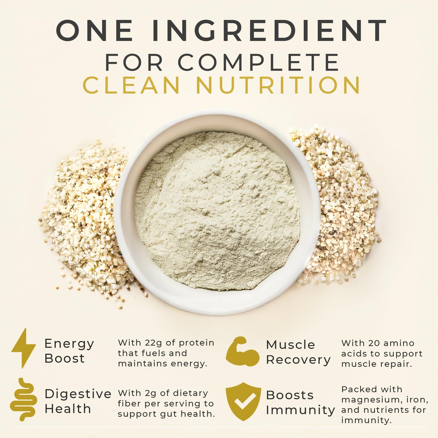 TUPAXA USDA Organic Hemp Protein Powder, Unflavored, 21.12 oz