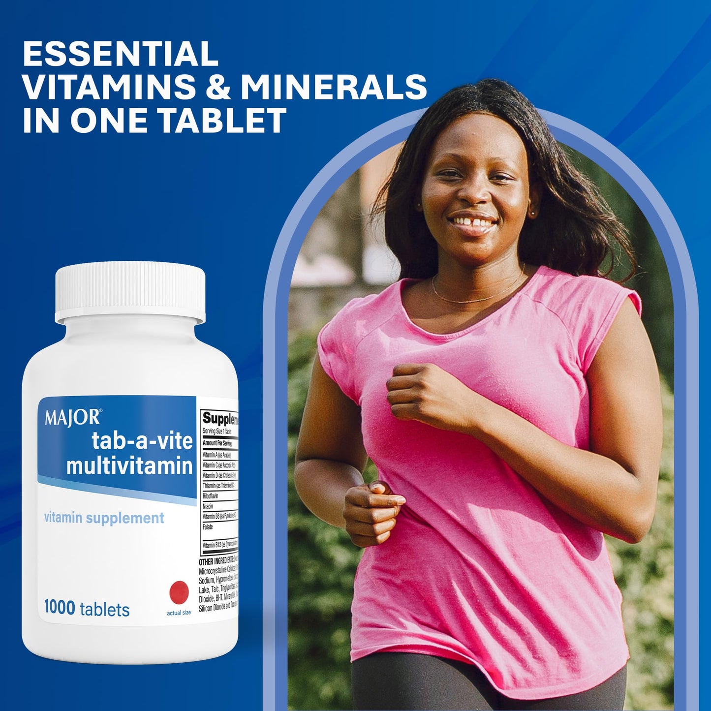 MAJOR Tab-A-Vite Multivitamin Tablet, 1000 Count