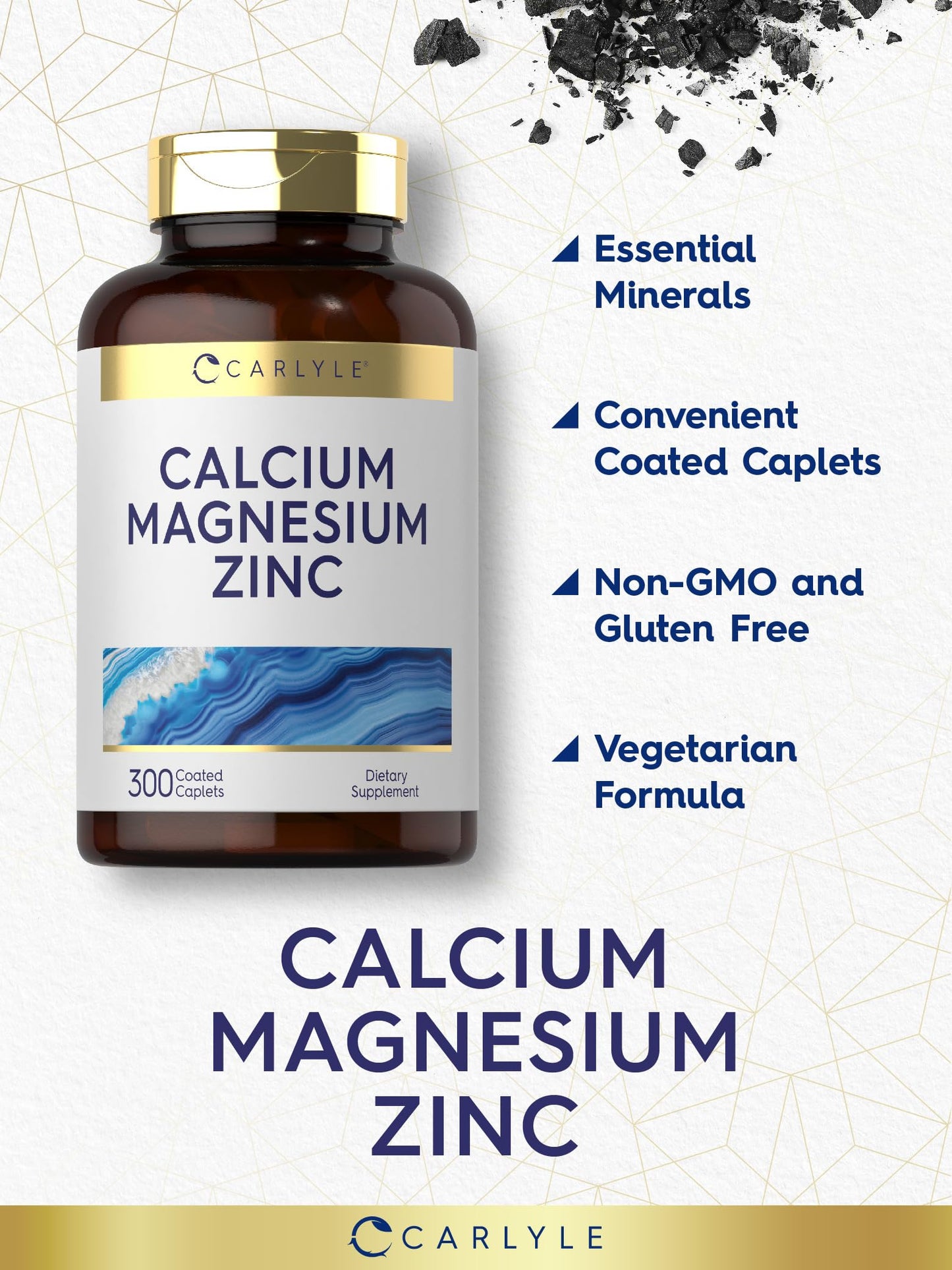 Carlyle Calcium Magnesium Zinc Caplets 300
