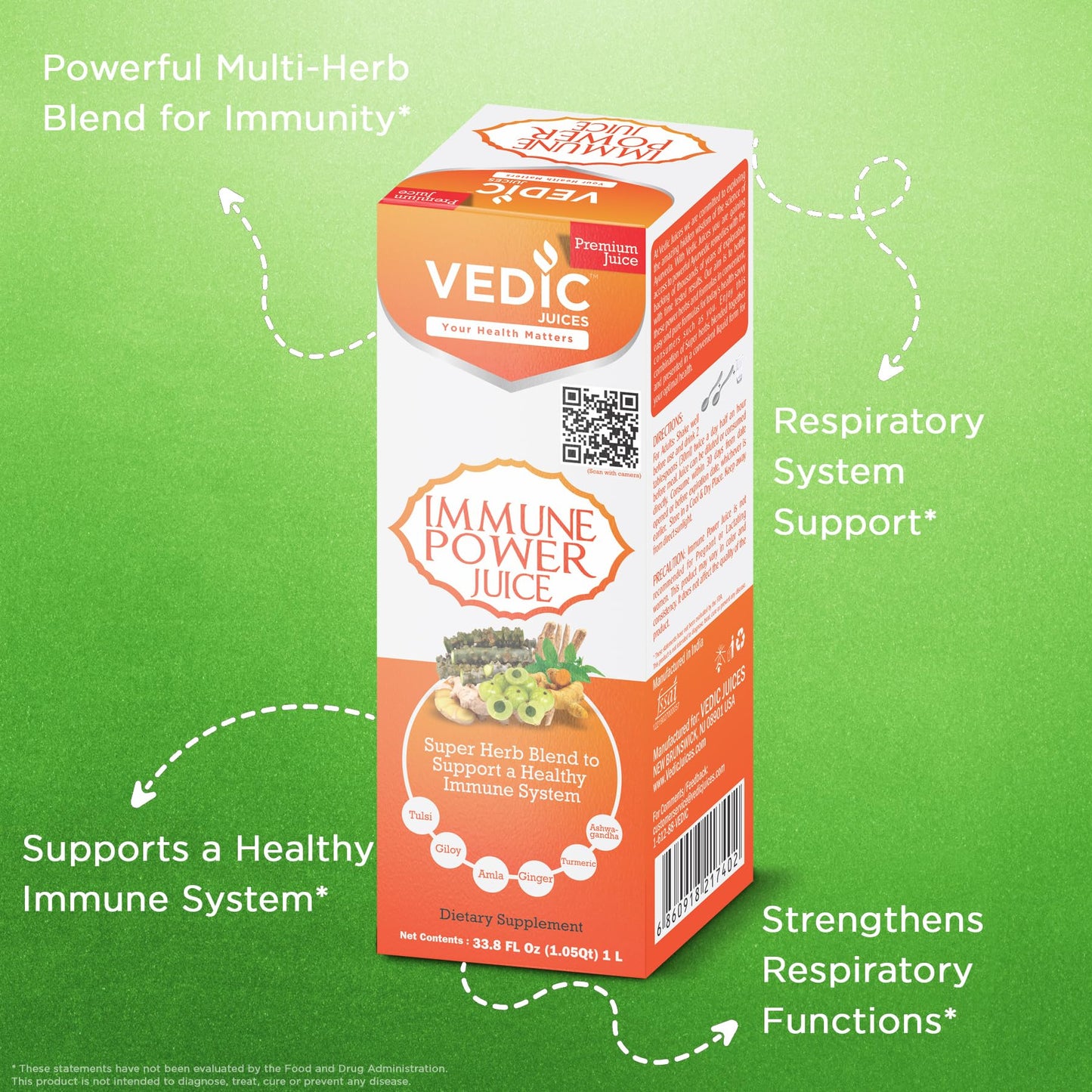Vedic Juices Immune Power Juice Powder, 1 Count