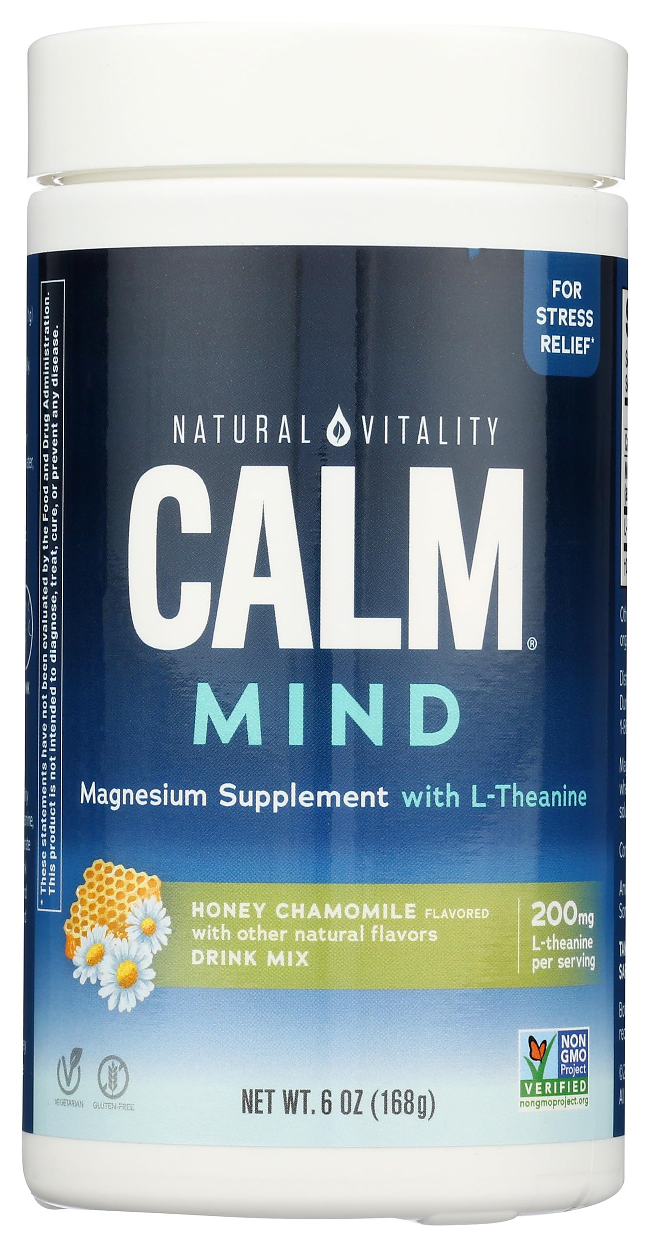 Natural Vitality Honey Chamomile Calm Mind Powder 6 Ounce