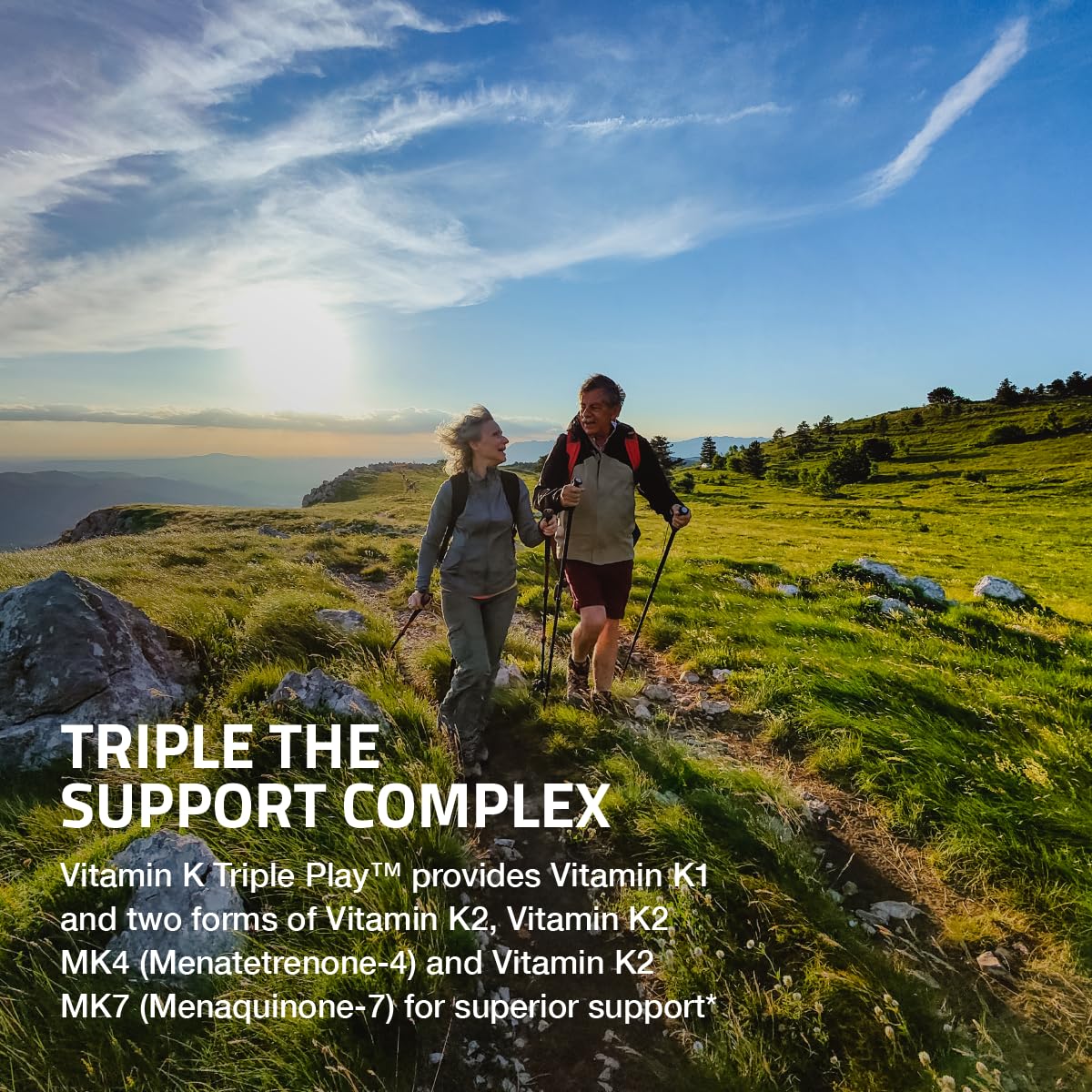 Bronson Vitamin K Triple Play Full Spectrum Complex Vitamin K Supplement 90 Capsules