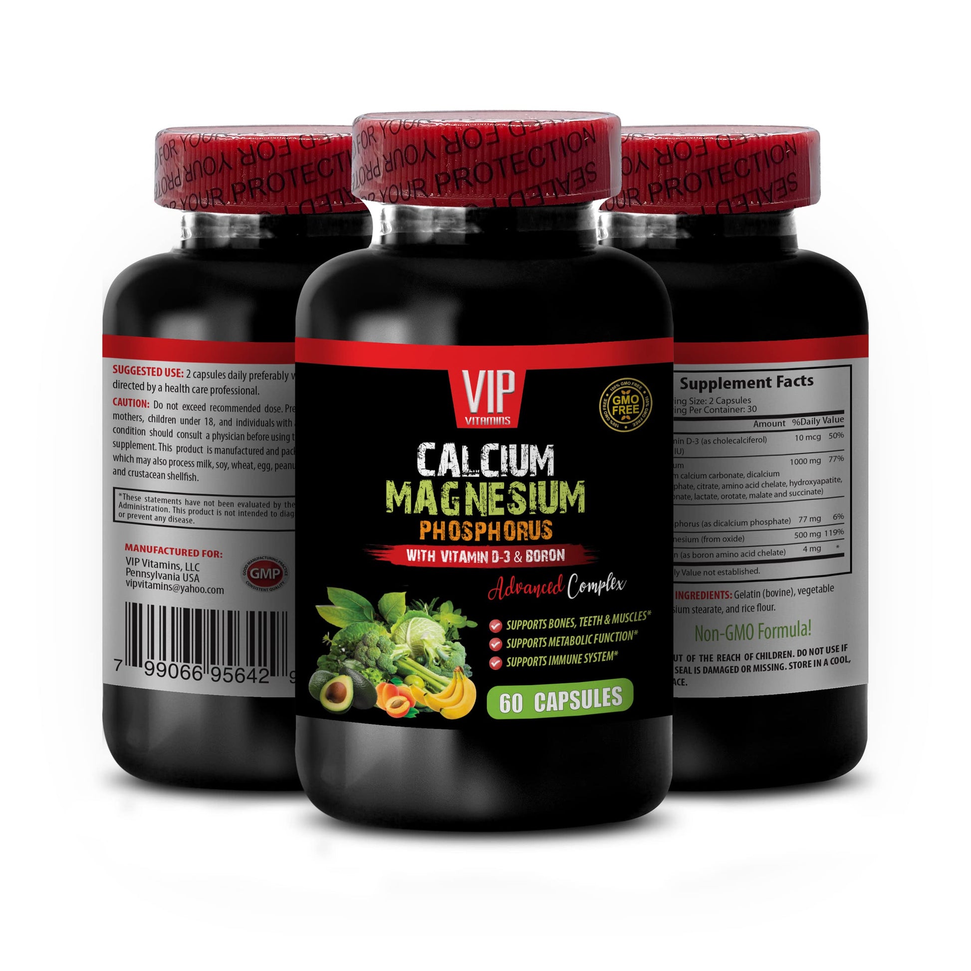 Skin Care Solutions Phosphorus Supplement Calcium Magnesium Phosphorus - Capsule, 60 Capsules
