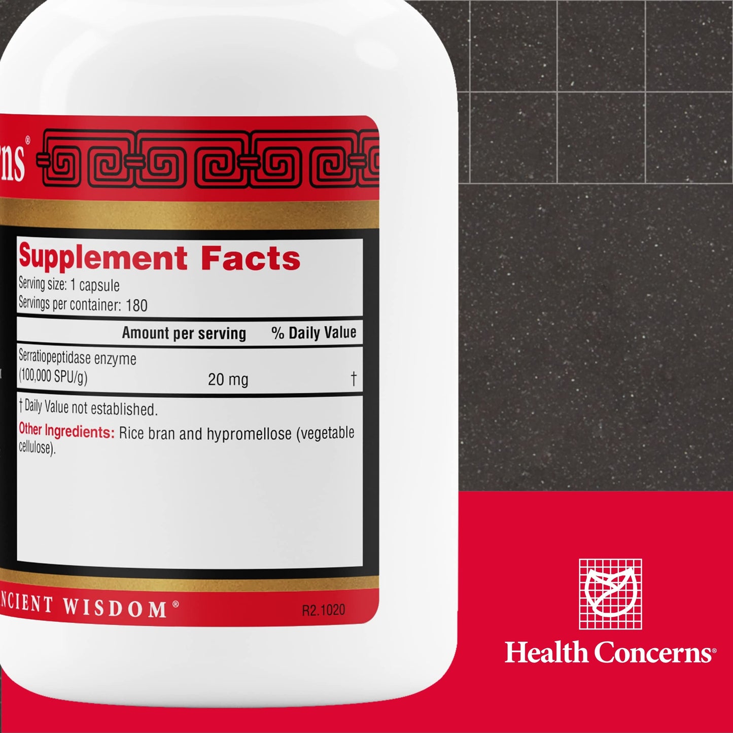 Health Concerns Serramend Immune Defense Support Serrapeptase Proteolytic Enzyme Blood Circulation Chinese Herbal Supplement for Men & Women 180 Capsules