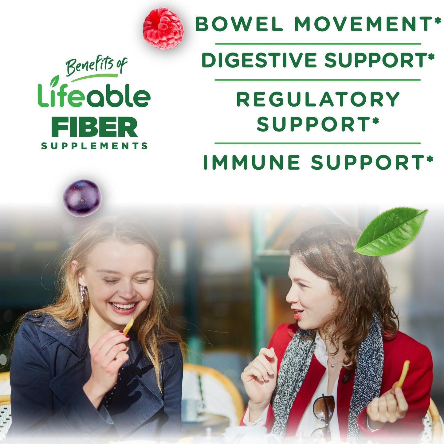Lifeable Prebiotic Fiber Gummies for Adults 90 Gummies