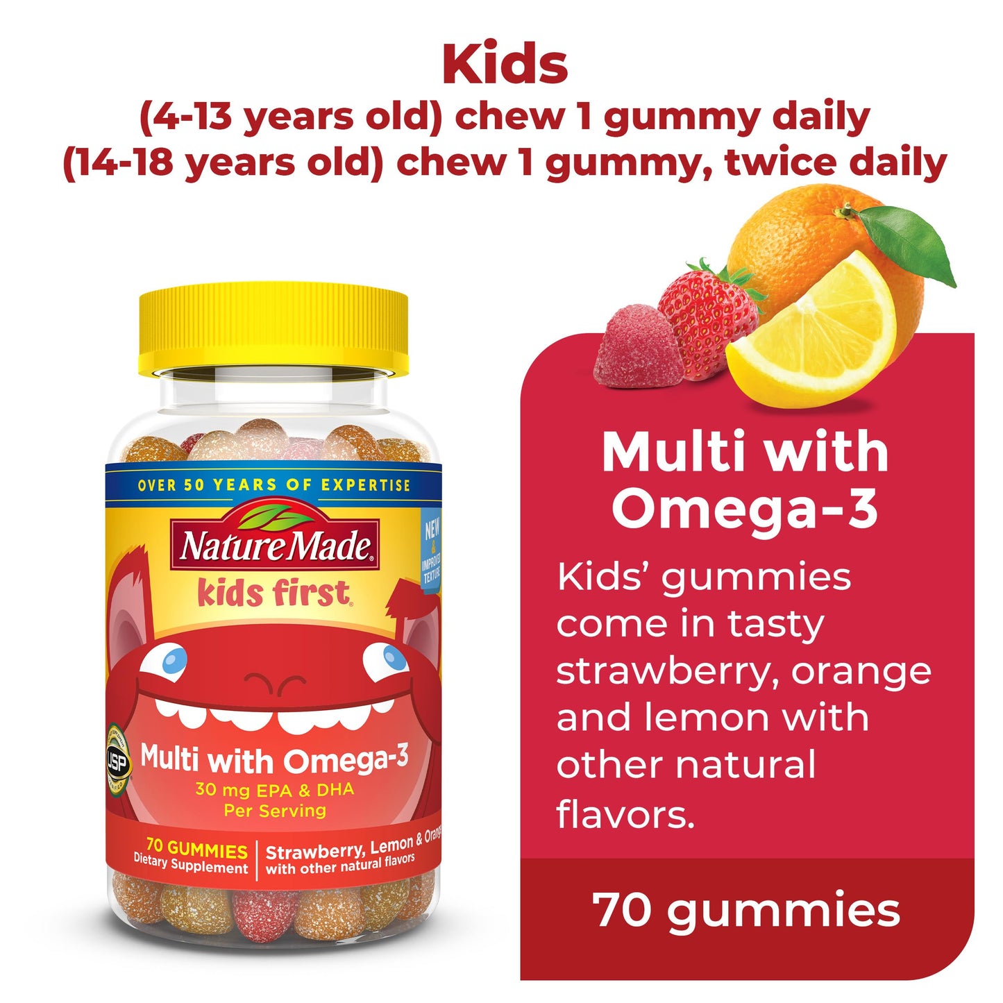 Nature Made Adult & Kids Multivitamin Gummies 150-count