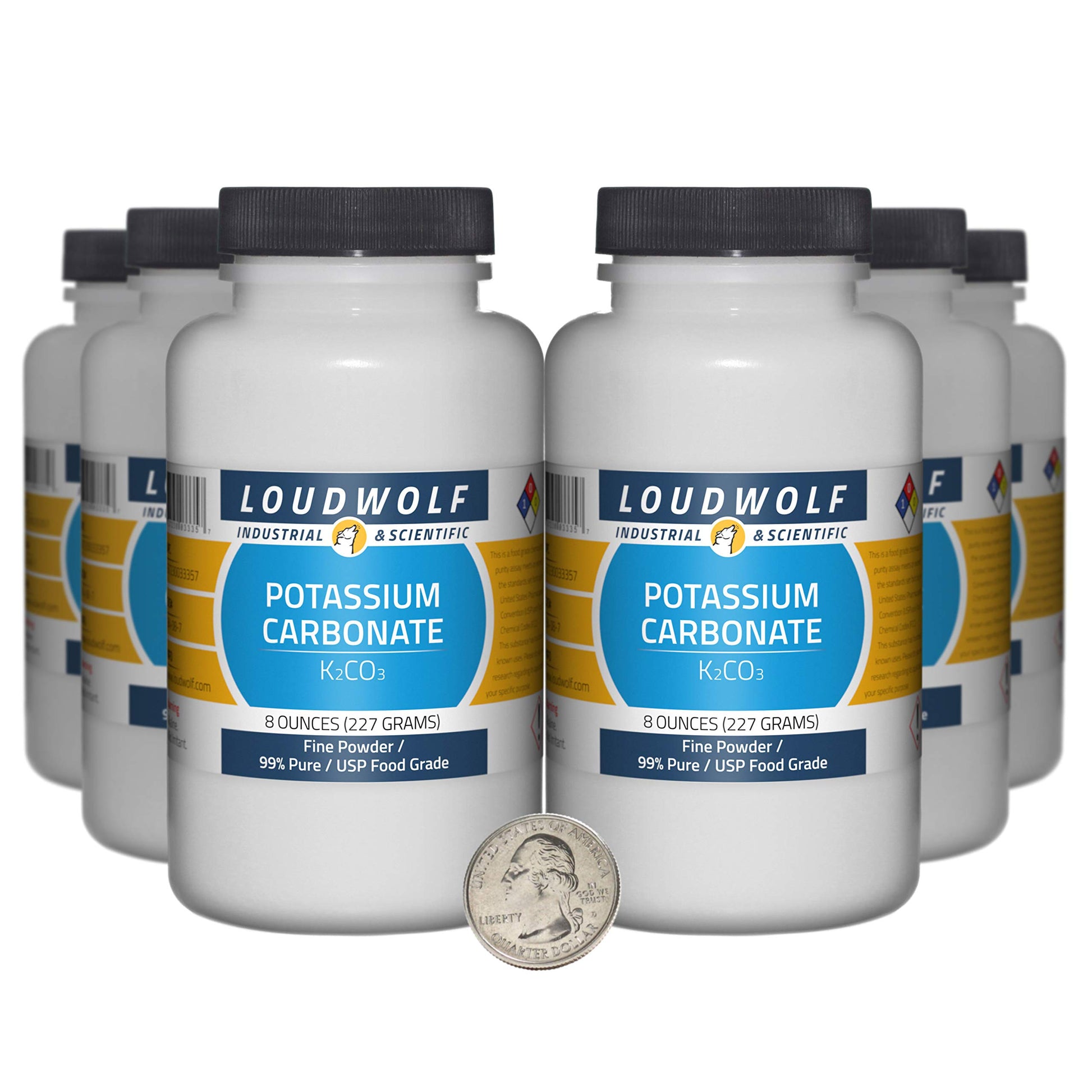 Loudwolf Potassium Carbonate Powder, 48 oz, 6 Bottles
