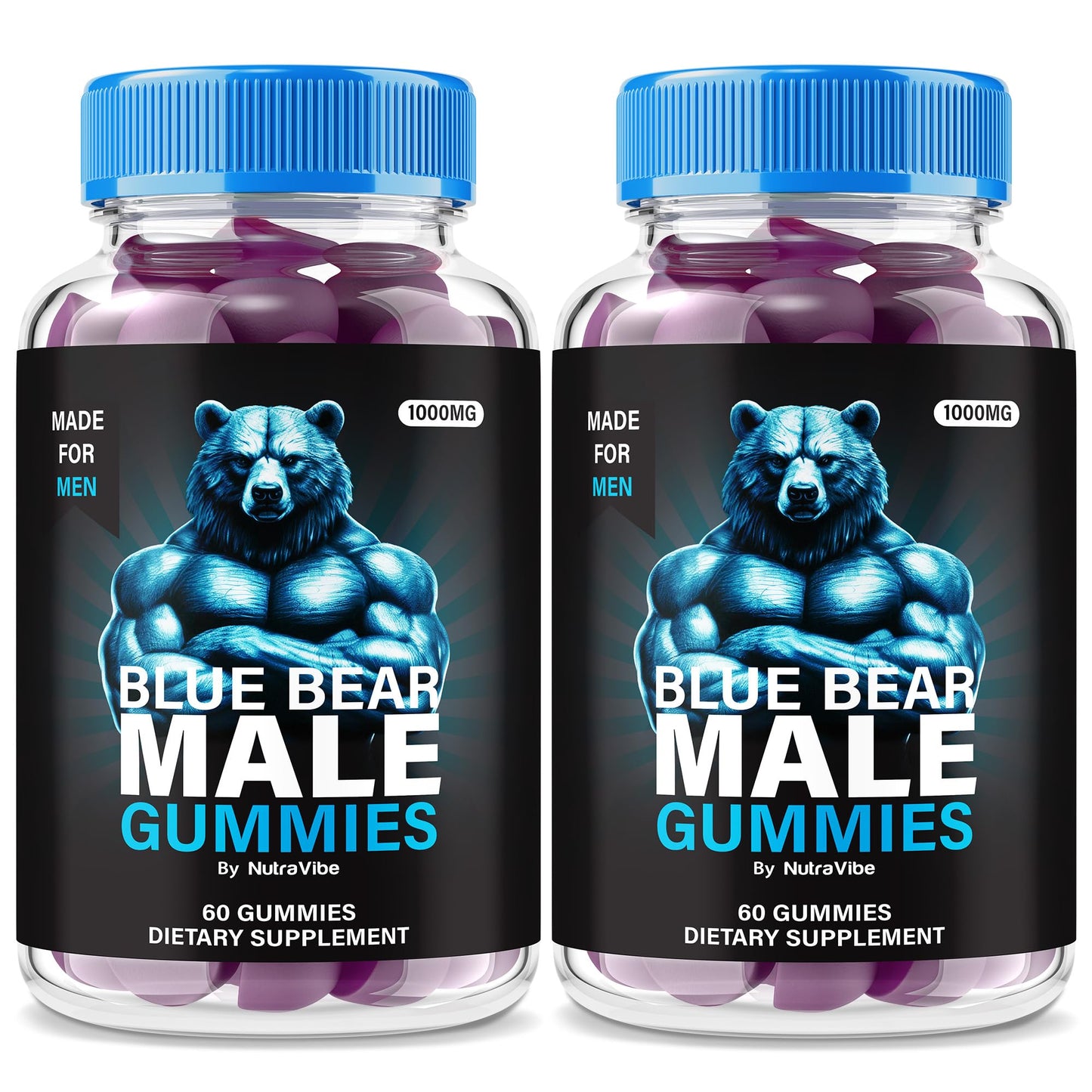 NutraVibe Blue Bear Male Gummies 120 Gummies