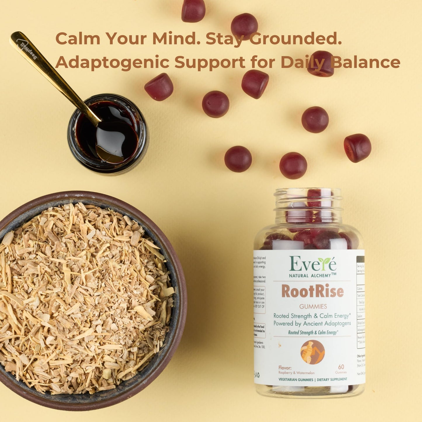 The EverÉ Natural Alchemy Evere RootRise Shilajit + Ashwagandha 60 Tablets