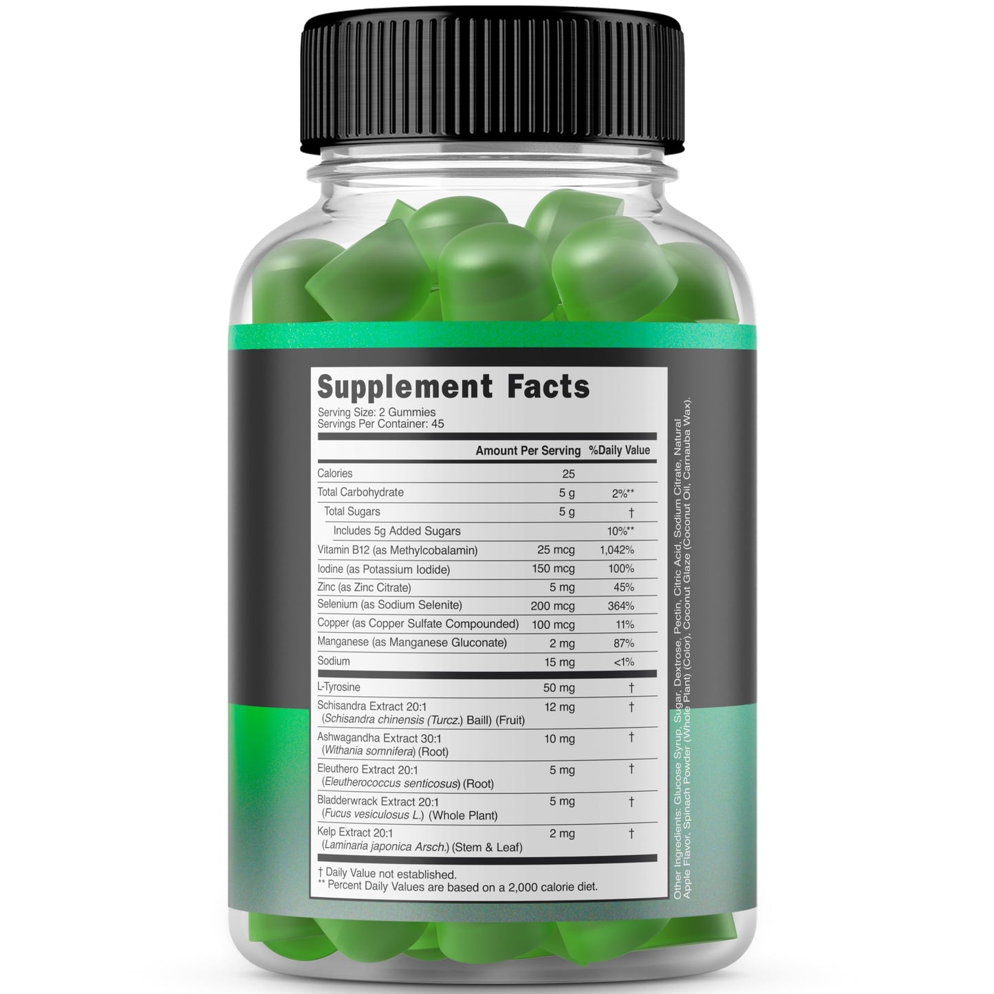 DORADO NUTRITION Thyroid Support For Women & Men Gummy 90 Count