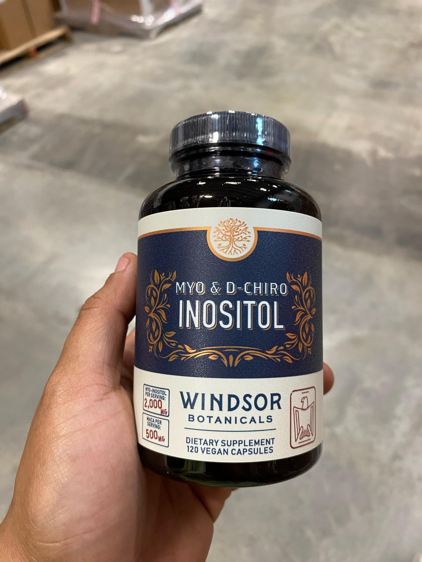 Windsor Botanicals Myo-Inositol & D-Chiro Inositol 40:1 Ratio with Maca Root & Ashwagandha 120 Capsules