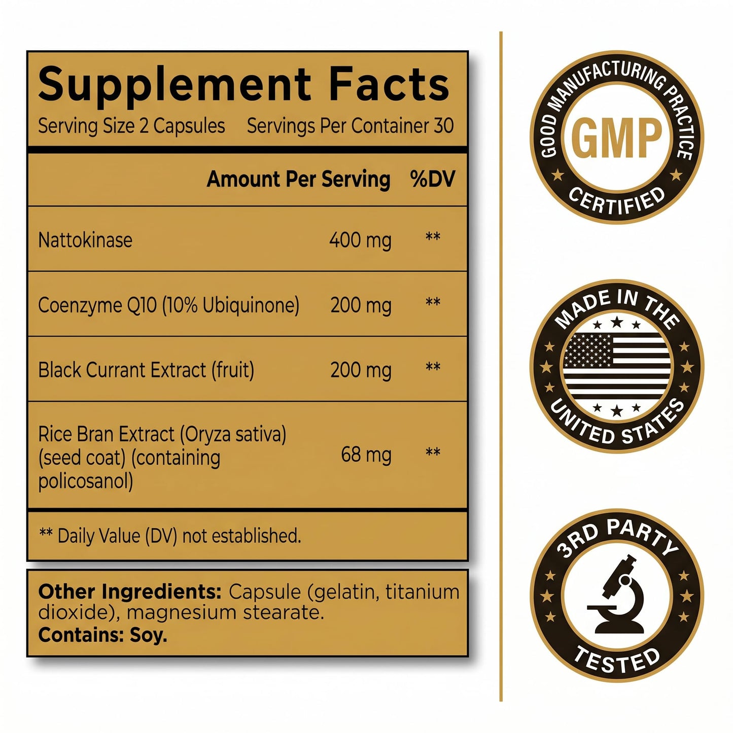 Joyung Nattokinase 4000FU with CoQ10 200mg Capsule, 60 Capsules