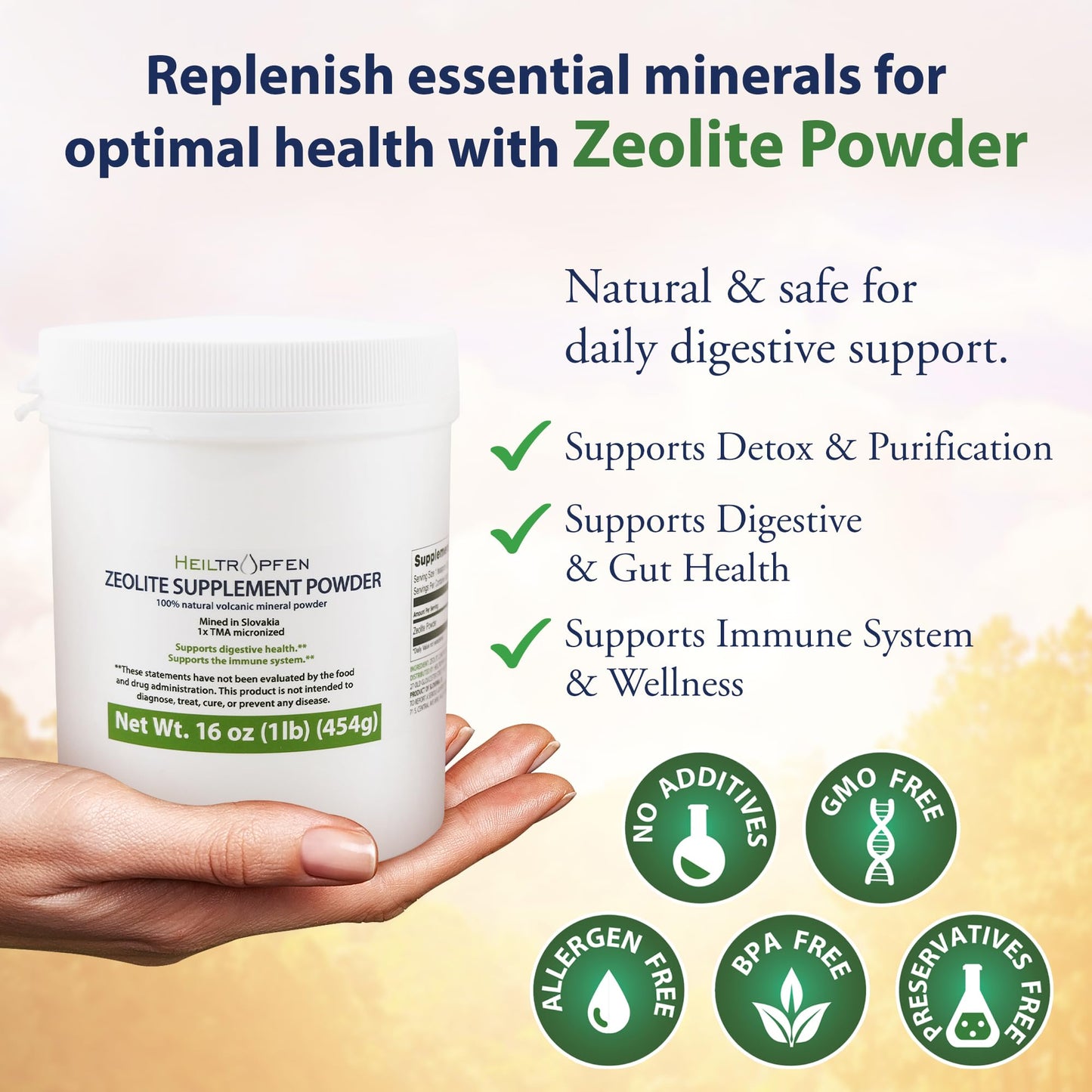 Heiltropfen Zeolite Powder, 1 Pound