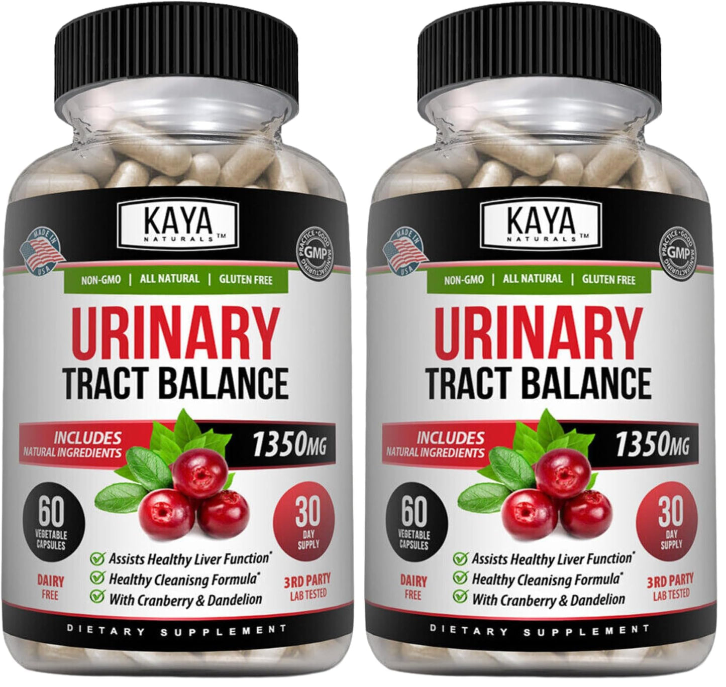 Kaya Naturals D-Mannose Cranberry Supplement Capsules 120 Capsules