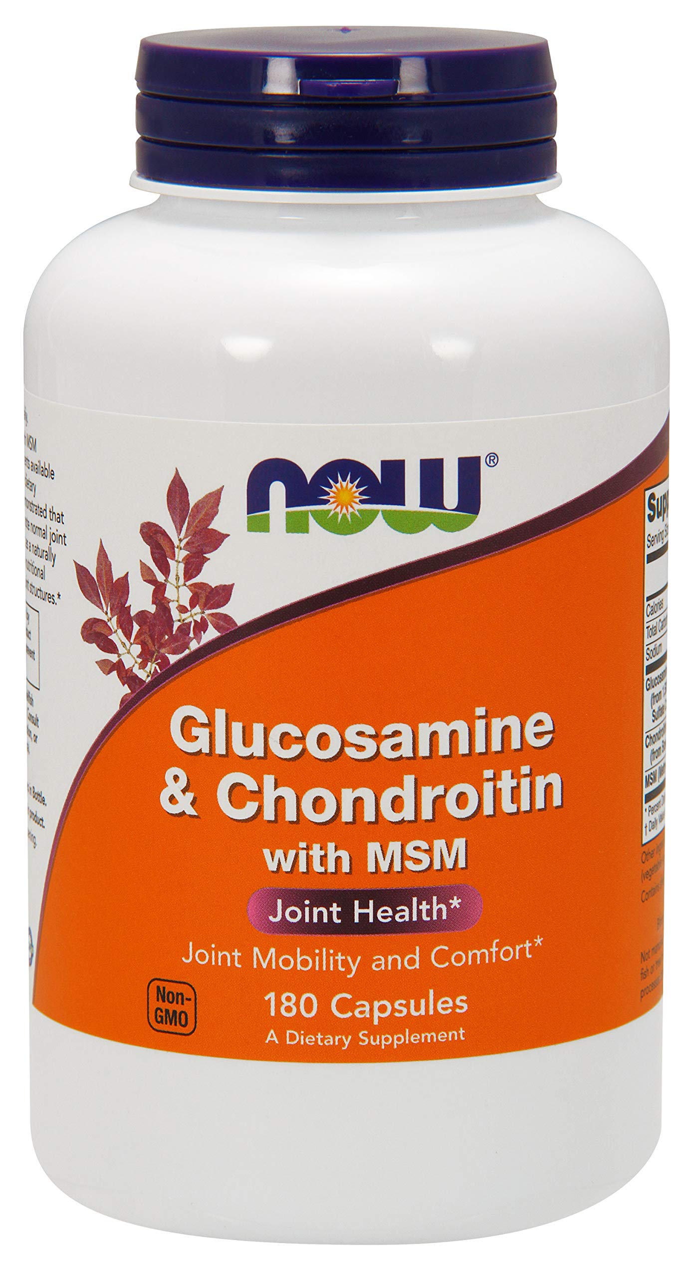 NOW Foods Glucosamine & Chondroitin with MSM 180 Veg Capsules