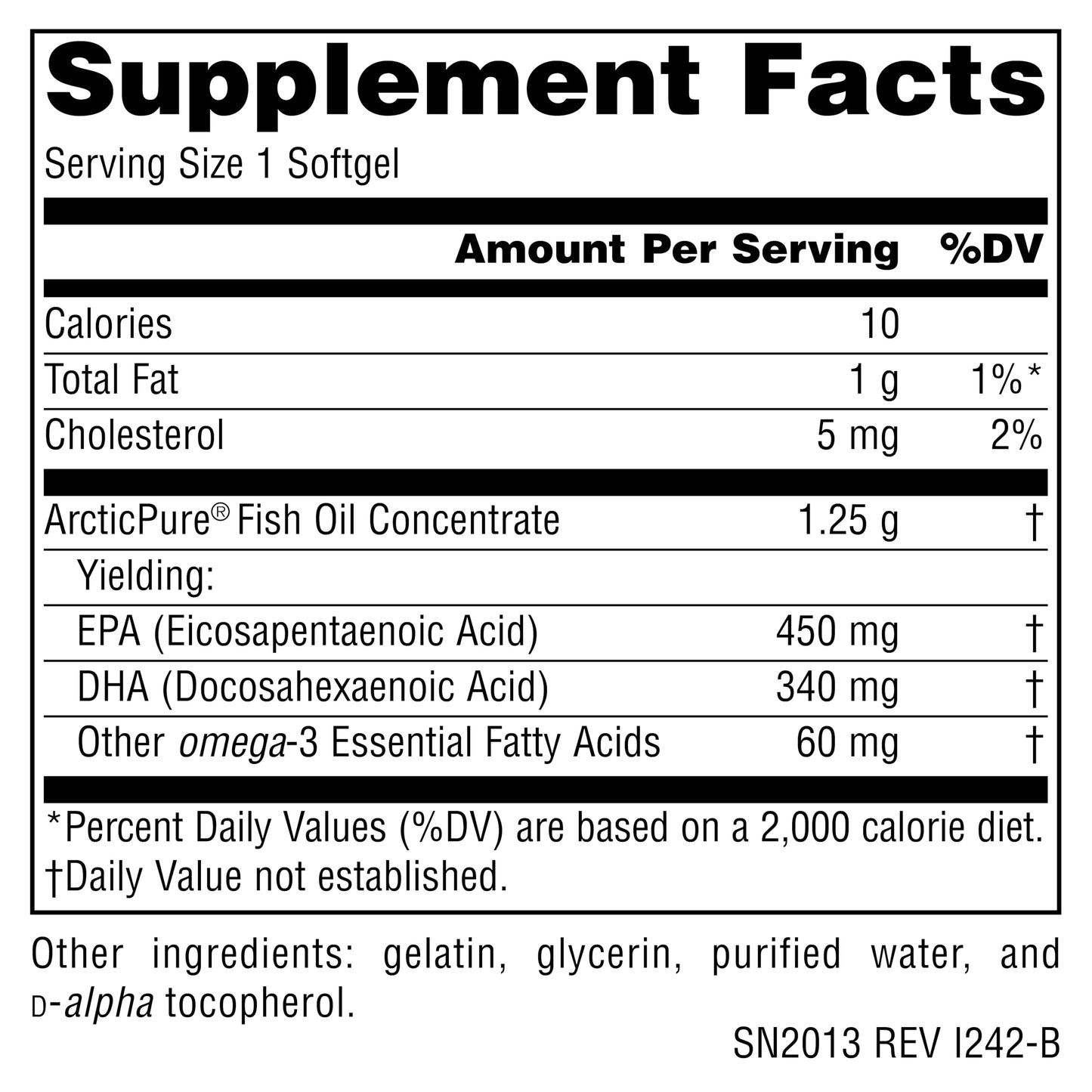 Source Naturals ArcticPure Omega-3 Fish Oil 850mg Softgels, 60 Softgels