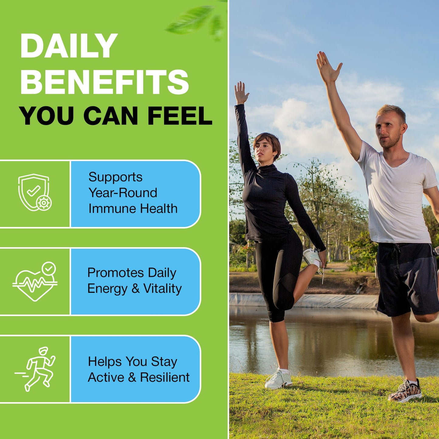 Deloma Health 10 in 1 Immune System Support Supplement Tablet, 60 Count