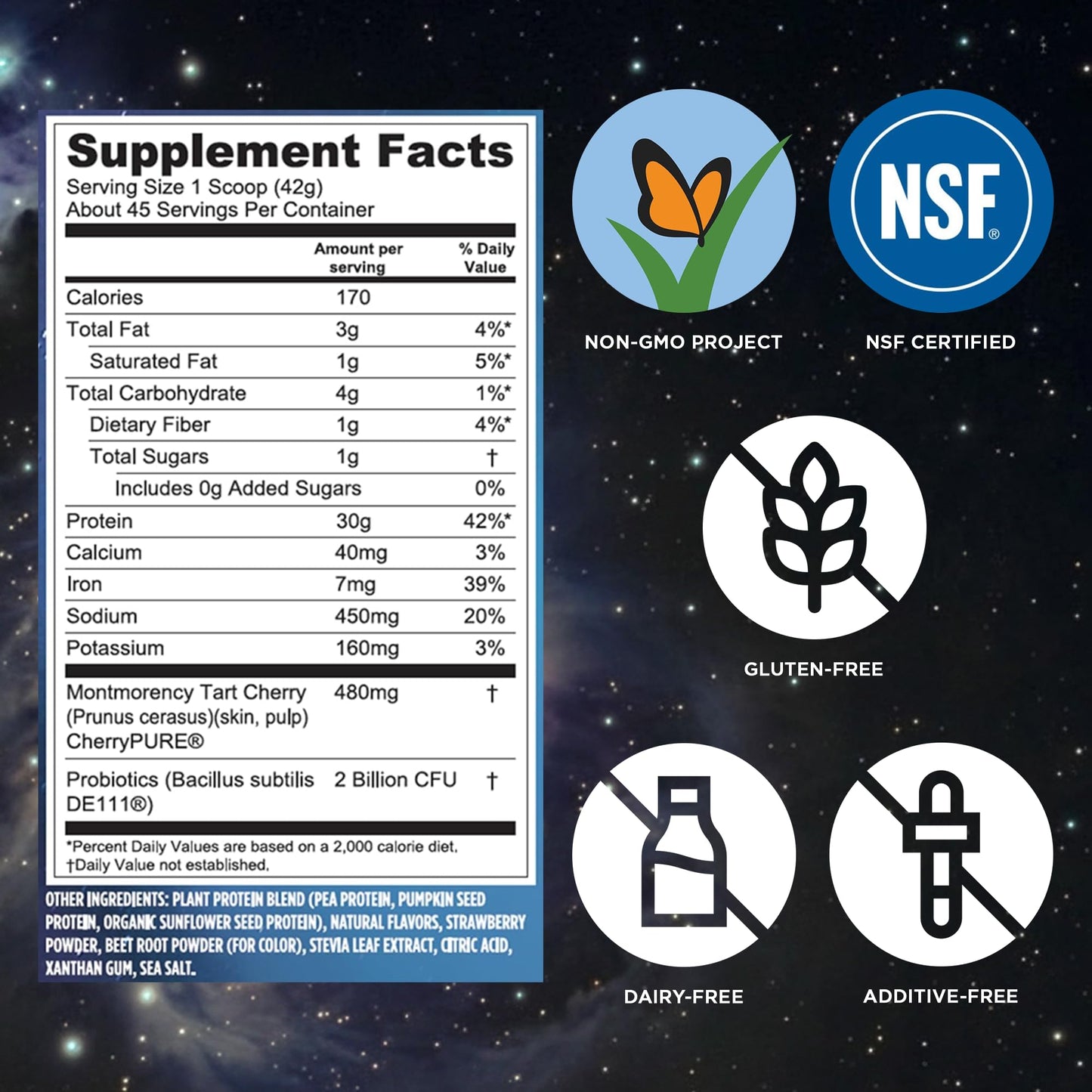 Vega Protein + Recovery Berry Protein Powder, 64