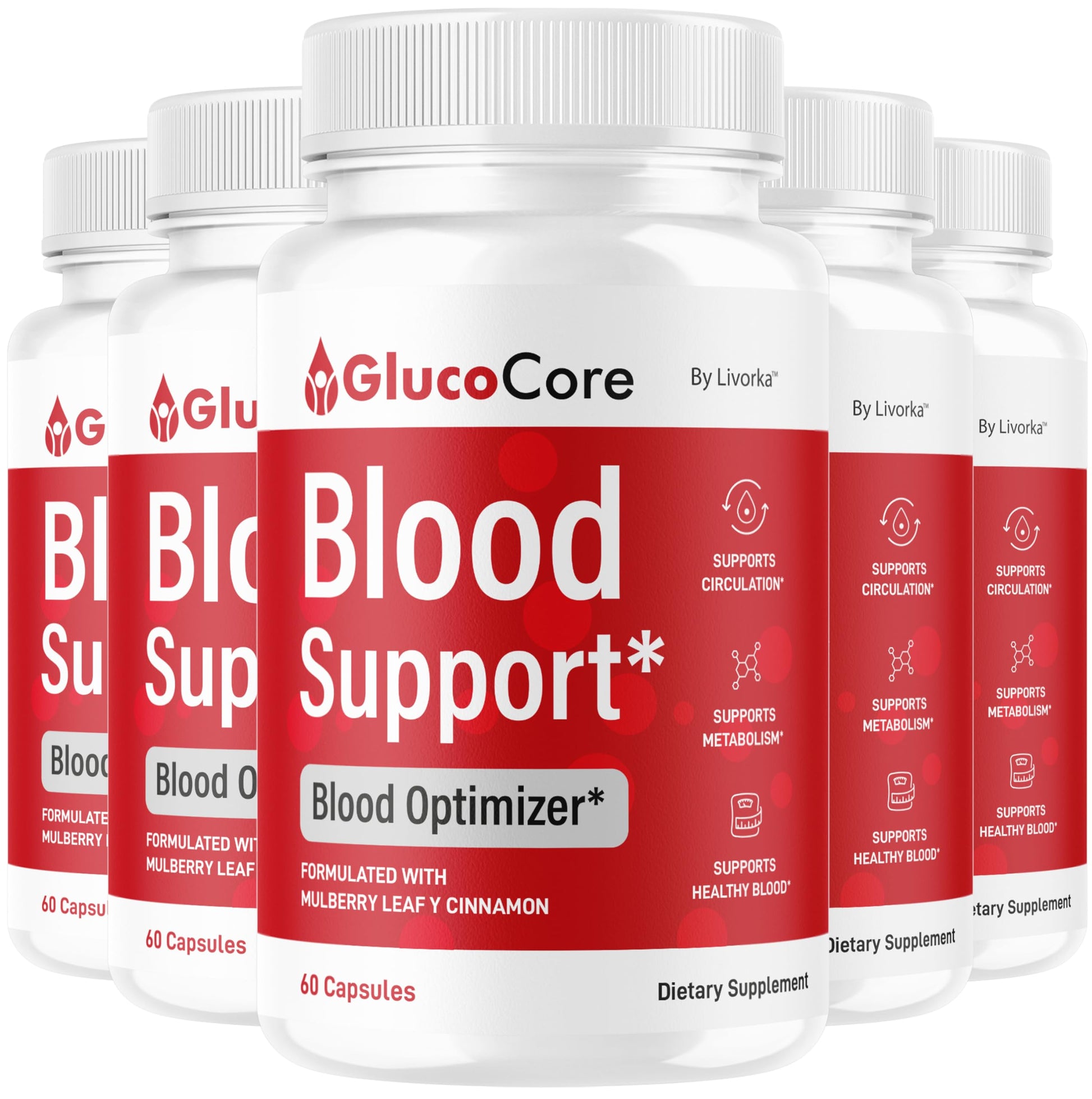 LIVORKA GlucoCore Blood Health Support Premium Pills, 300 Capsules