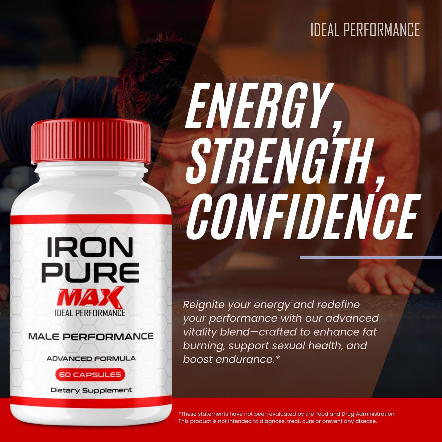 IDEAL PERFORMANCE Iron Pure Max Capsules, 60 Count