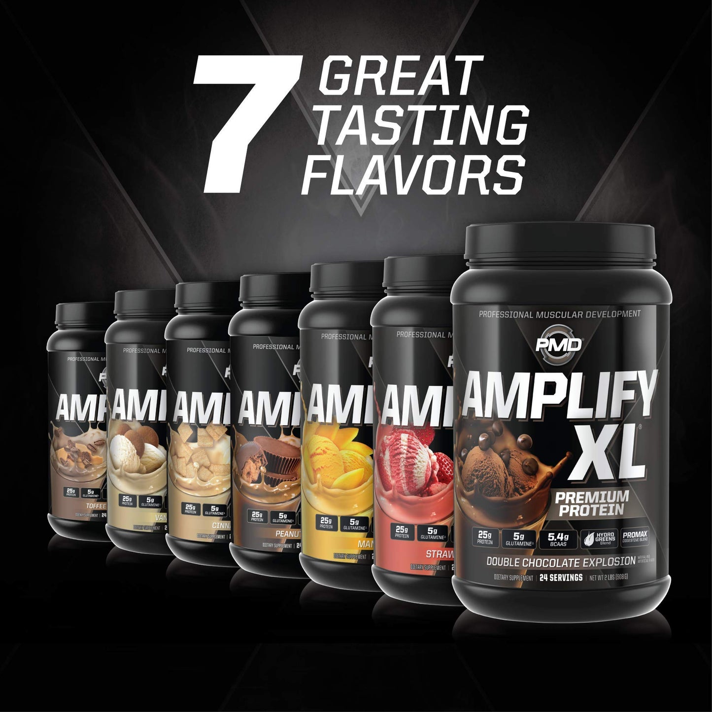 PMD Sports Amplify XL Premium Whey Protein Powder Mango Mania, 2 lb, Pack of 1