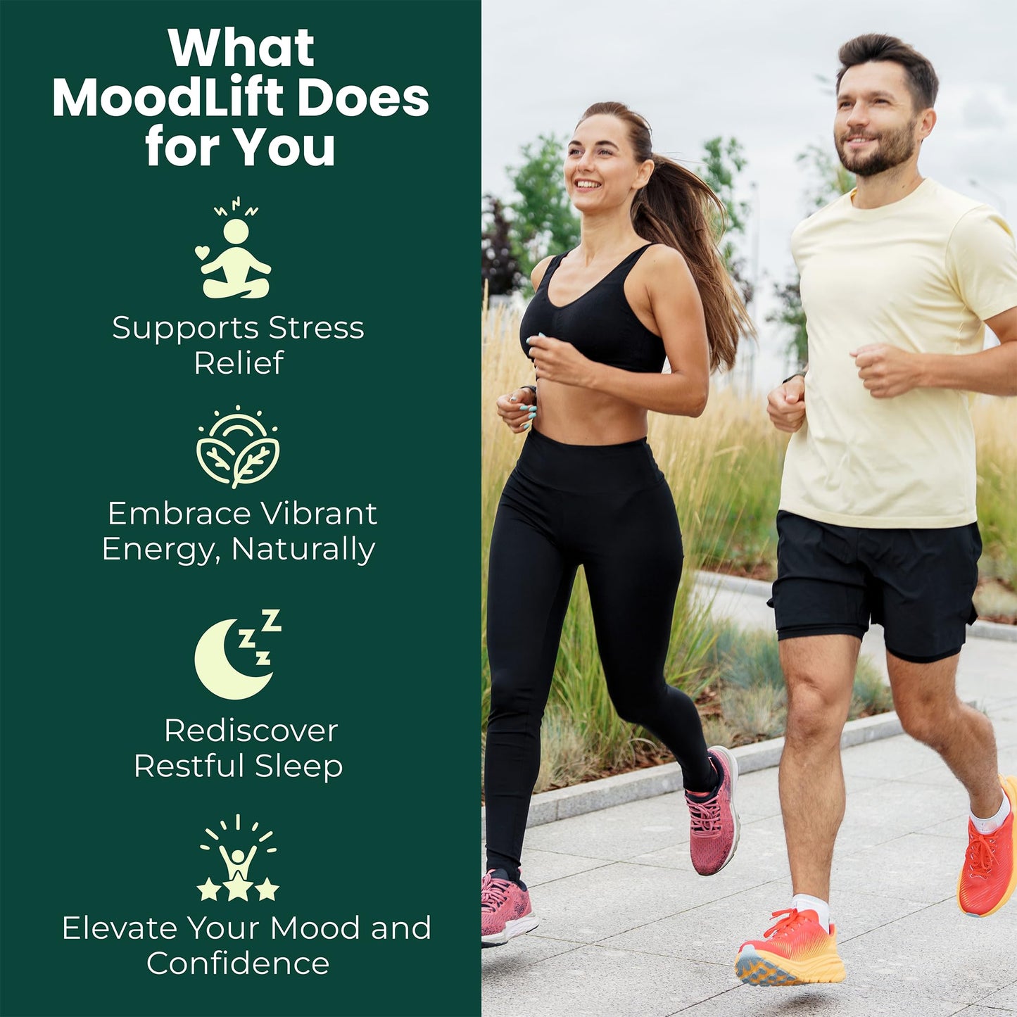 Root Supplements MoodLift Natural Mood Support Supplement - Dopamine & Adaptogen Blend with Mucuna Pruriens, Shatavari, Rhodiola Rosea & Matcha - Promotes Emotional Balance, Focus & Stress Relief 60 Capsules