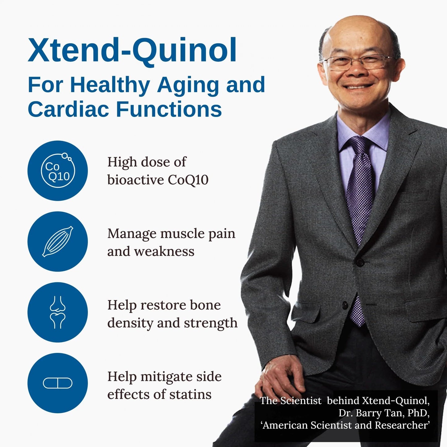 Xtendlife Xtend-Quinol Ubiquinol CoQ10 Supplement Softgels 60