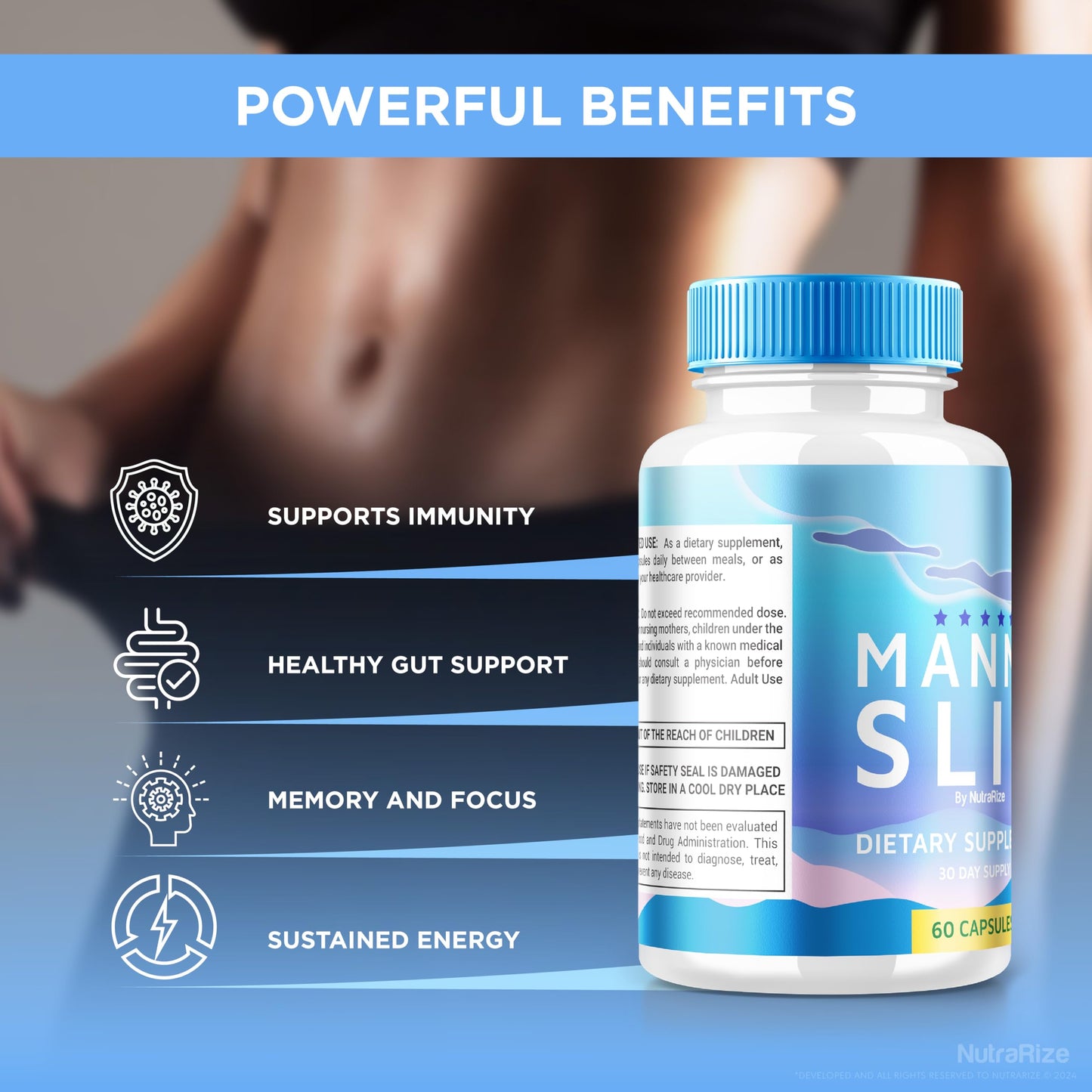 NutraRize Manna Slim Capsules, 60 Capsules