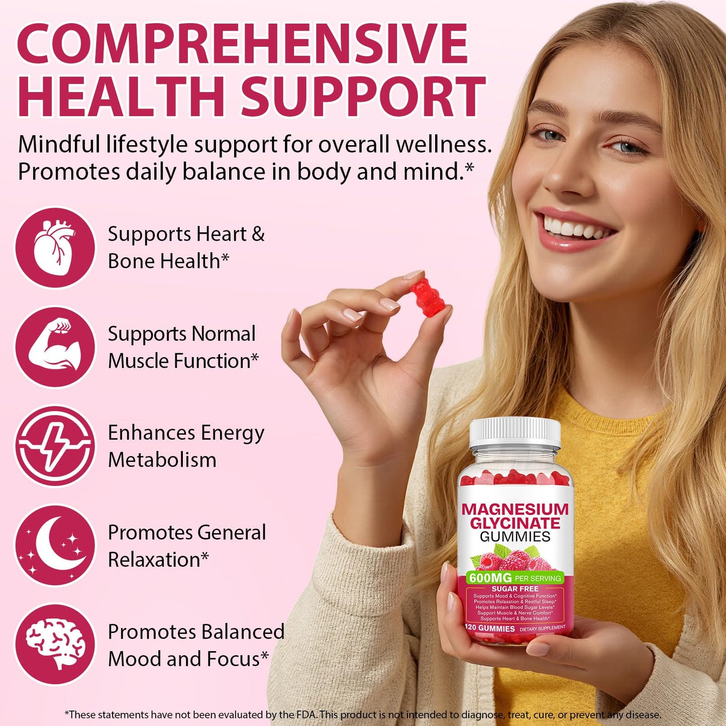 BOIUOITI Magnesium Glycinate Gummies 120 Count