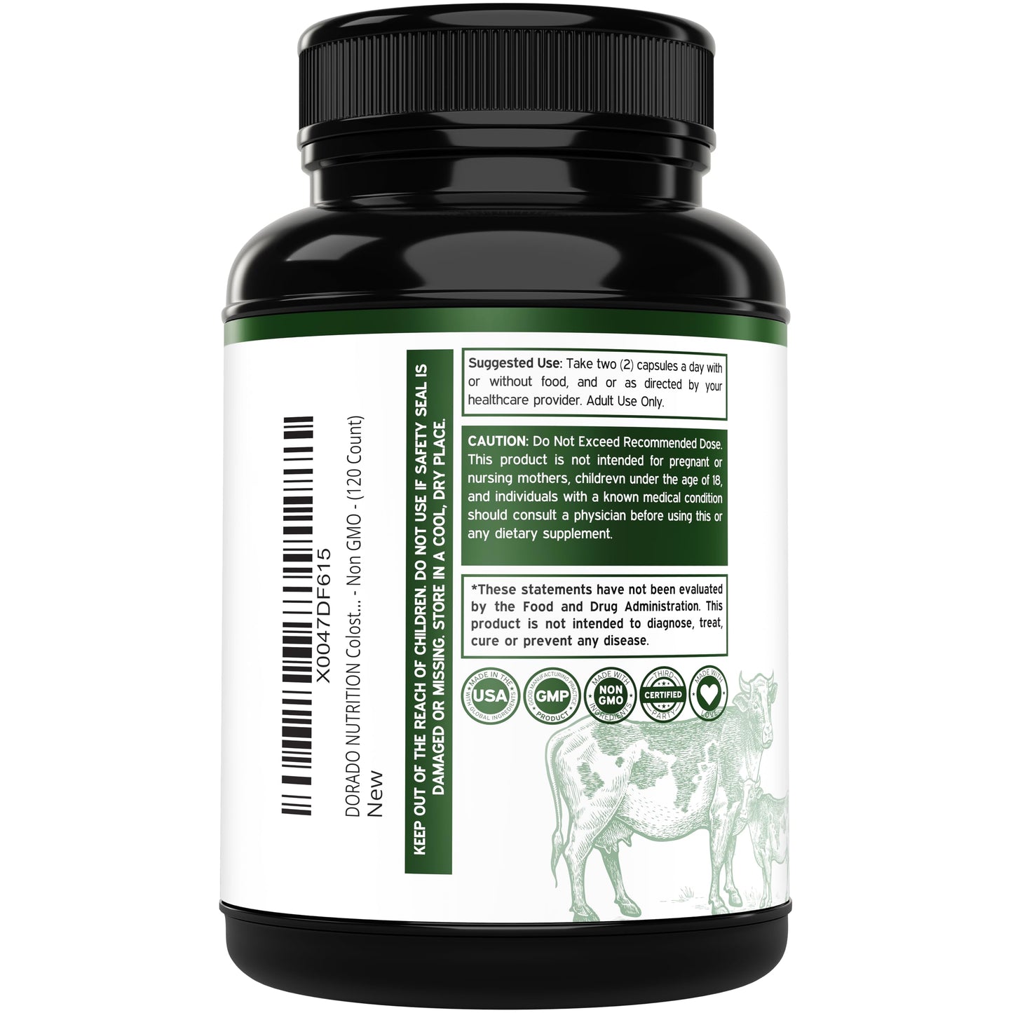 Dorado Nutrition Colostrum Supplement Capsules 120