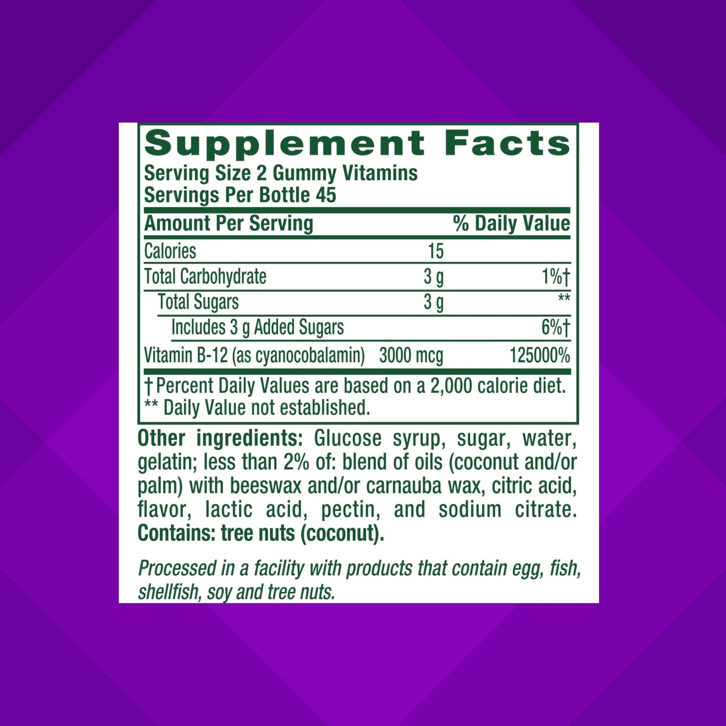 Vitafusion Vitamin B12 Gummies, Extra Strength, 90 Count
