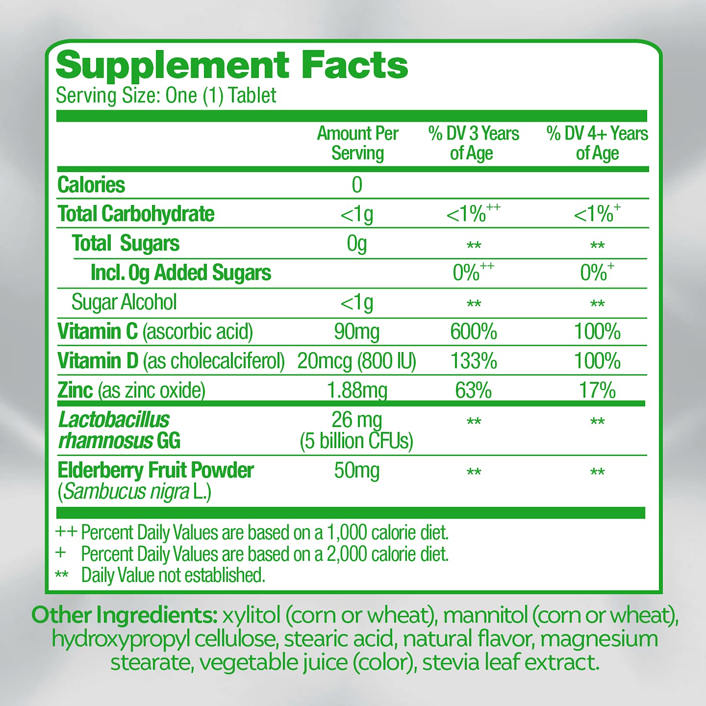 Culturelle Immune Defense Probiotic Gummies with Vitamin C, Vitamin D and Zinc + Elderberry for Kids, 60 Count
