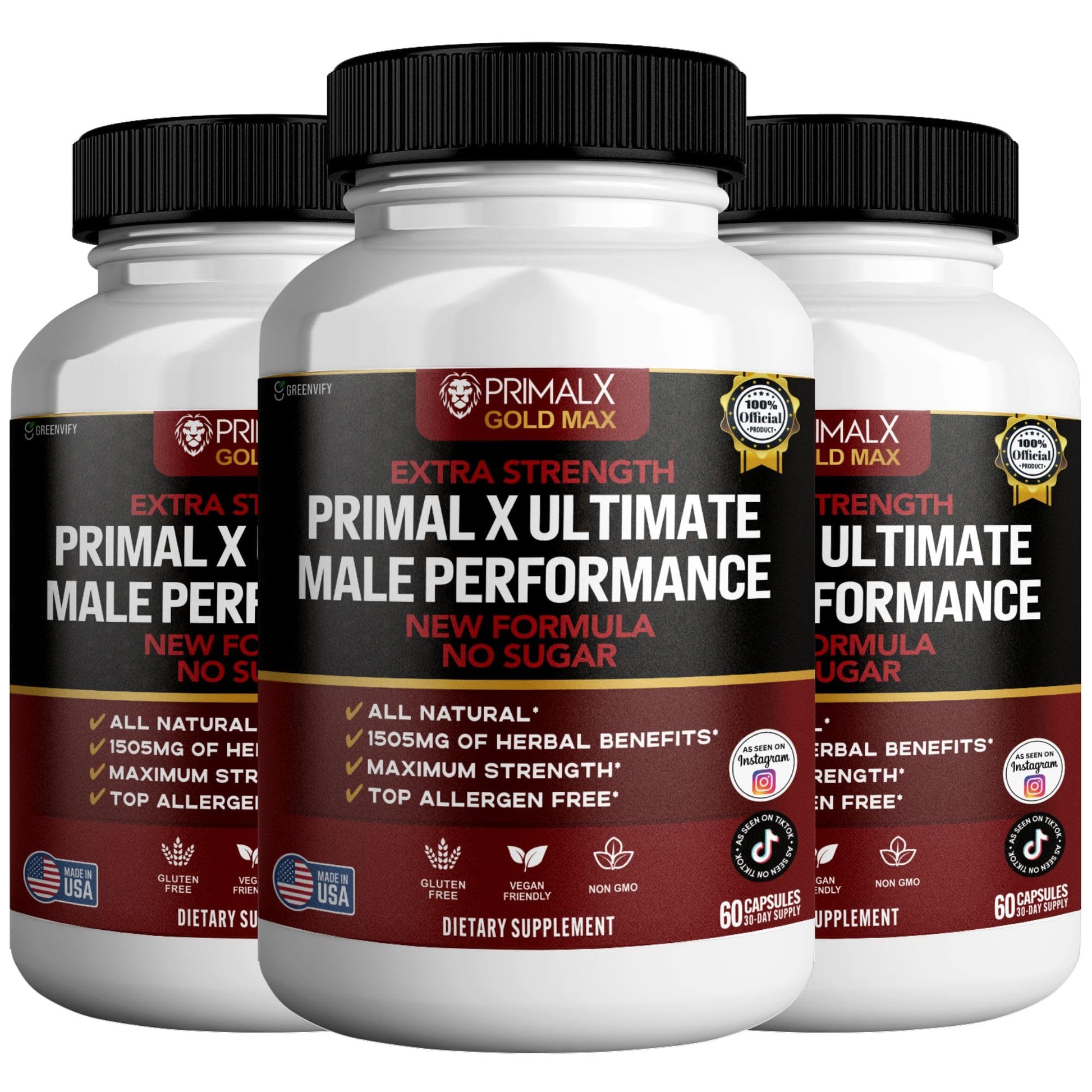 GREENVIFY Primal X Gold Max Ultimate Supplement 60 Capsules