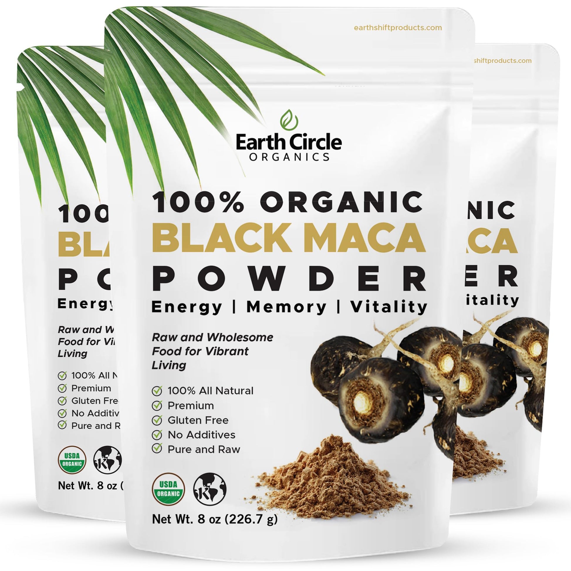 Earth Circle Organics Organic Black Maca Peruvian Root Powder, Black Maca Root for Men, 24 oz