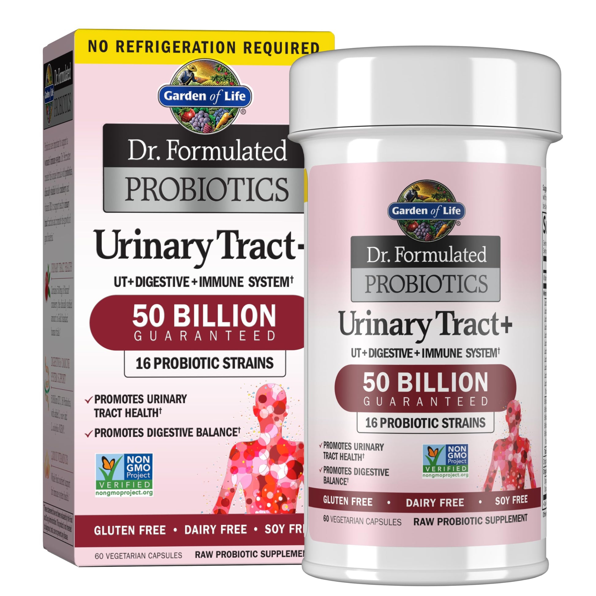 Garden of Life Dr. Formulated Probiotics Urinary Tract+ 50 Billion CFU Capsules 60 Count