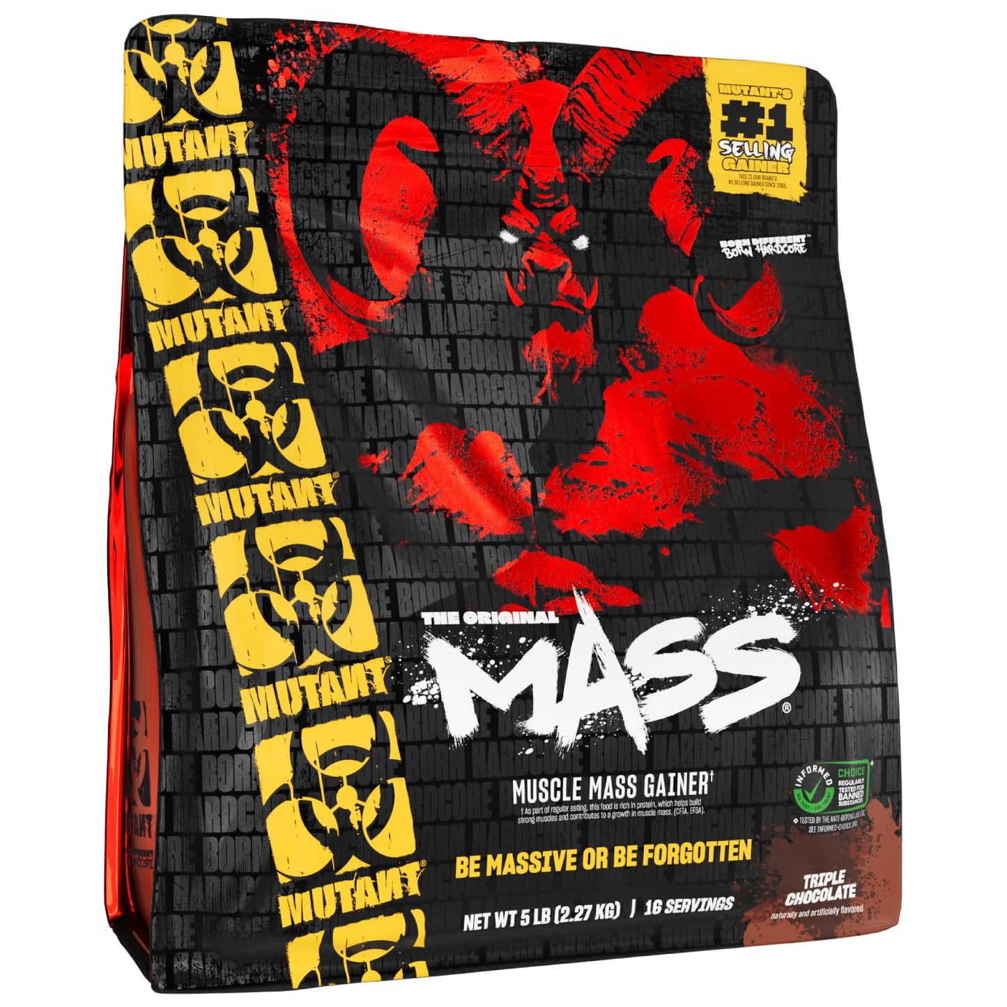 Mutant Mass Gainer Protein Powder, Triple Chocolate, 80 Servings
